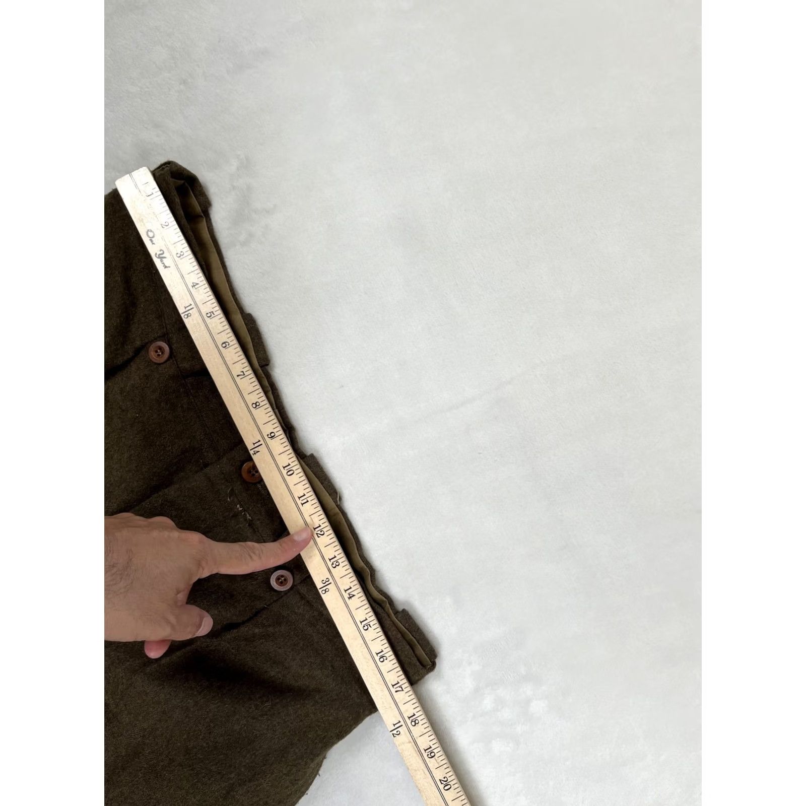 Vintage VINTAGE Dantan Castelsarrasin Wool Flannel Dress Pants 34x30 Brown Men Workwear Pants Front Pleated Belt Loops 50s Vintage Winter) Size US 34 / EU 50 - 5 Thumbnail