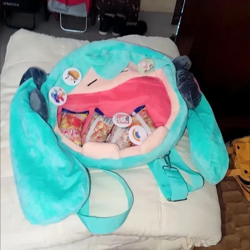 Vintage Kawaii Anime Hatsune Miku Cosplay Plush Backpack Size ONE SIZE - 5 Thumbnail