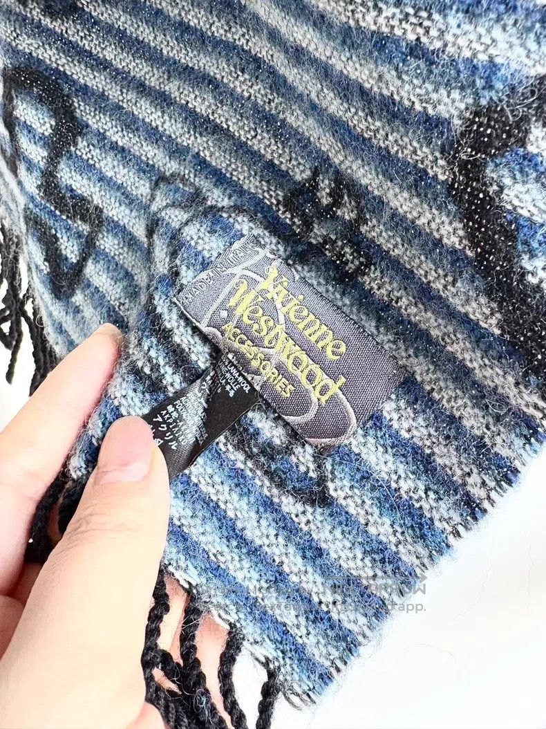 Vivienne Westwood Vivienne Westwood Black Blue Striped Big Saturn Full-print Size ONE SIZE - 2 Thumbnail