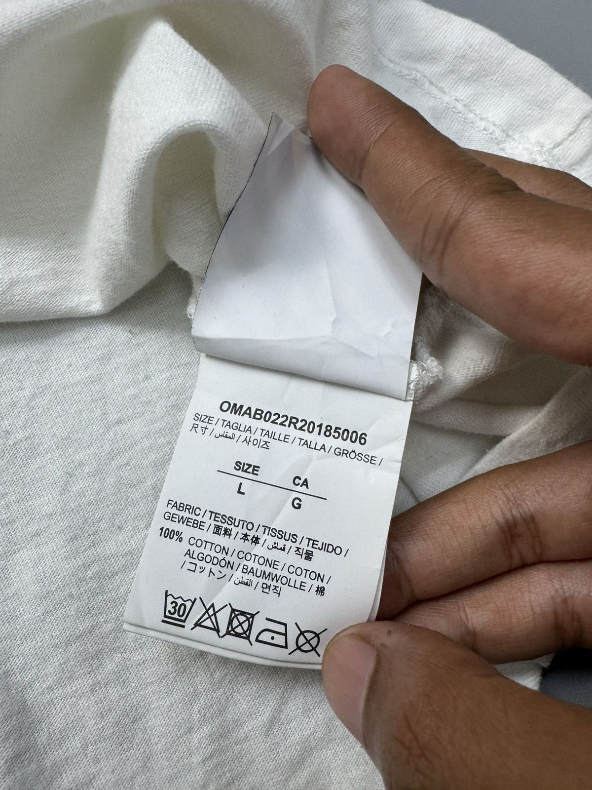 Off-White SS18 Off-White 'Golden Ratio' L/Sleeve Tshirts Size US L / EU 52-54 / 3 - 7 Thumbnail