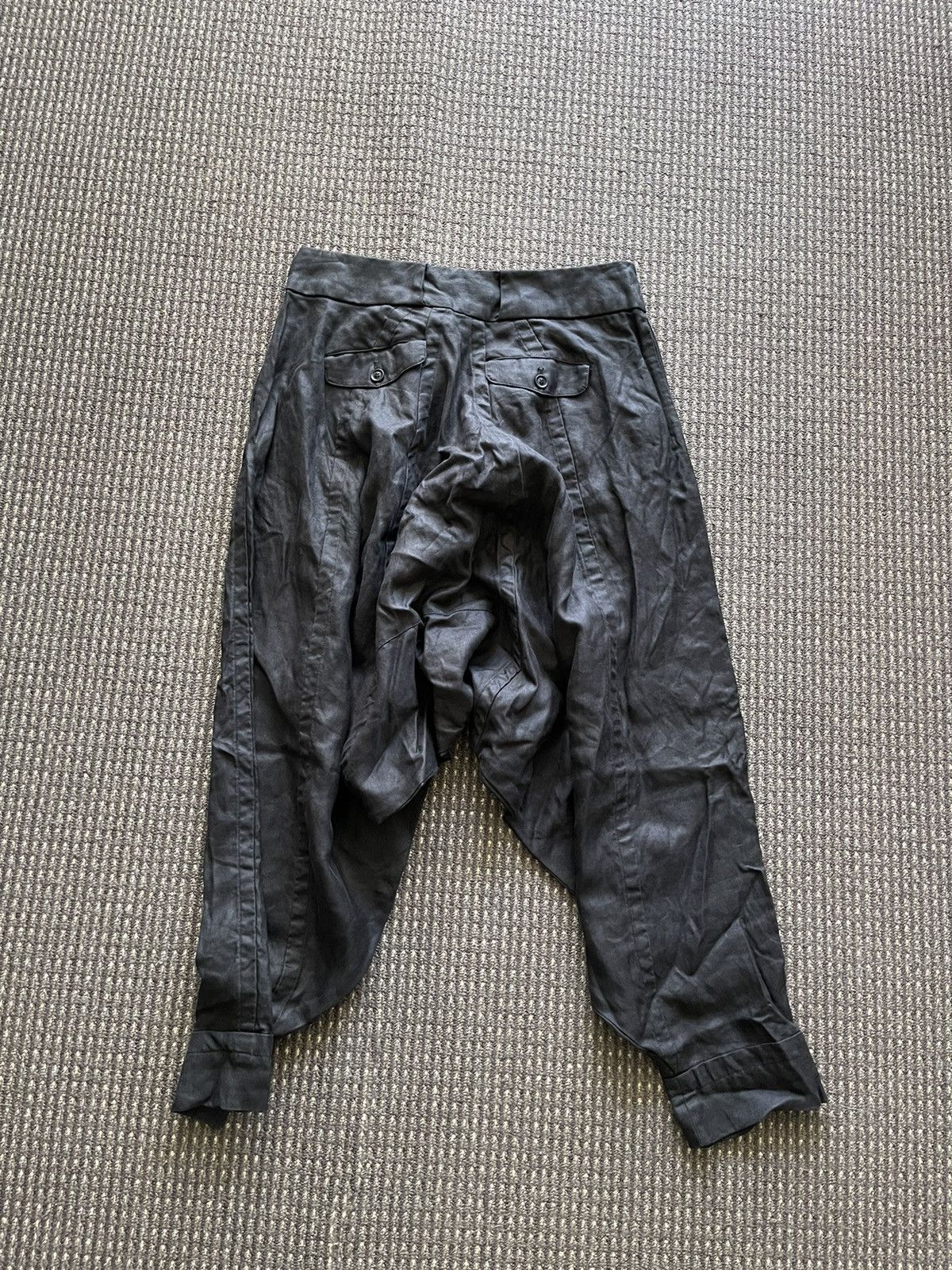 Julius Julius Waxed Drop Crotch Pants Size US 28 / EU 44 - 2 Thumbnail