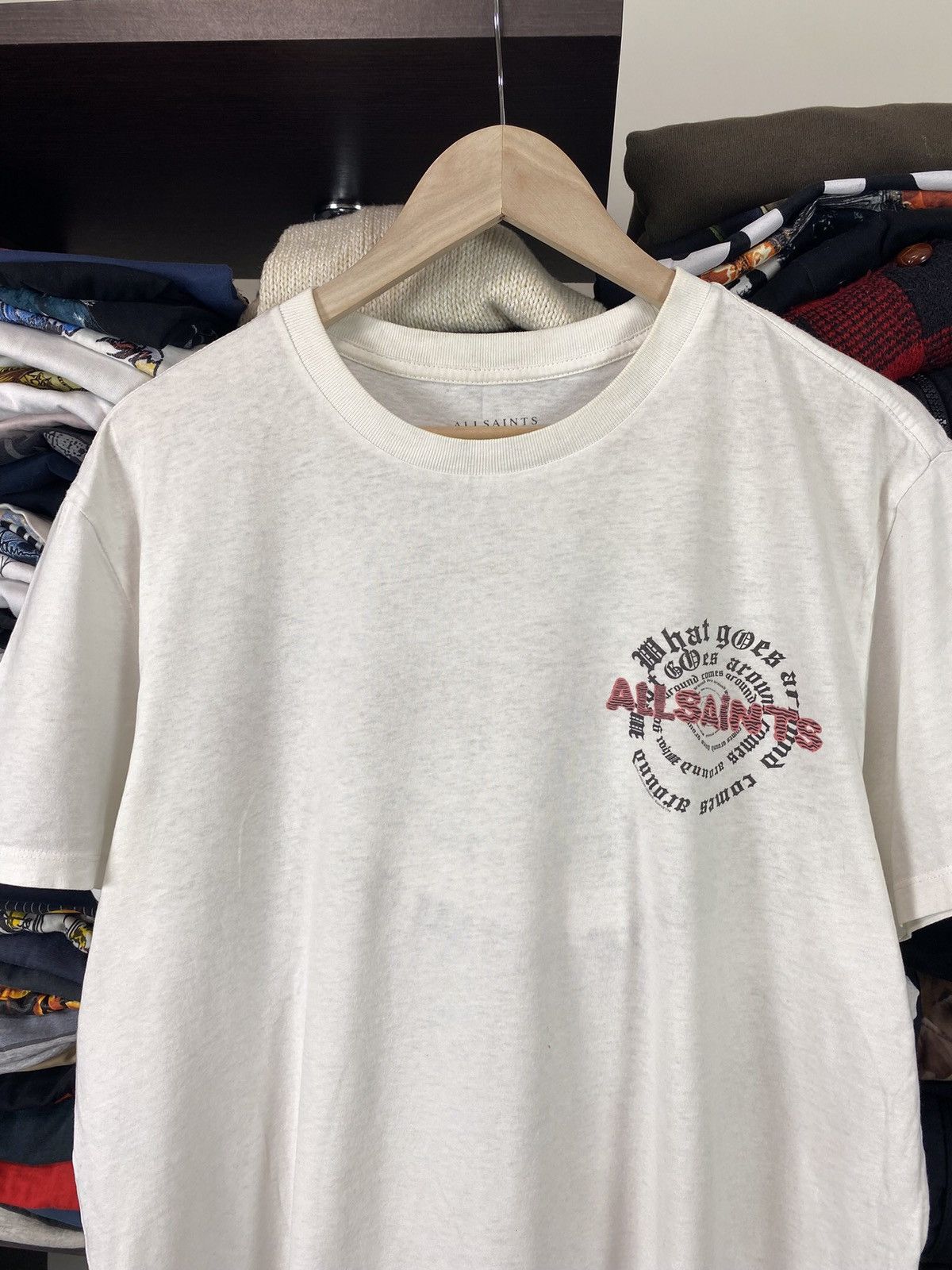 Allsaints × Japanese Brand × Vintage Y2K Vintage Allsaints Tee Shirt Archive Hype Size US M / EU 48-50 / 2 - 9 Thumbnail