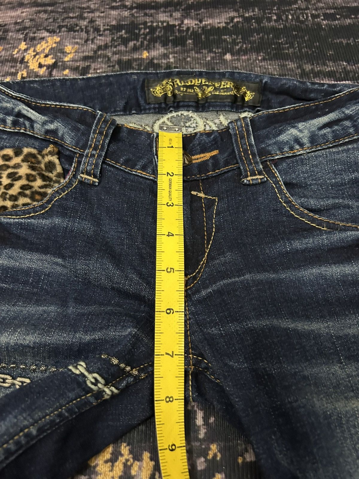 Ed Hardy Redpepper Cross Leopard Slim Jeans Size US 27 - 16 Thumbnail