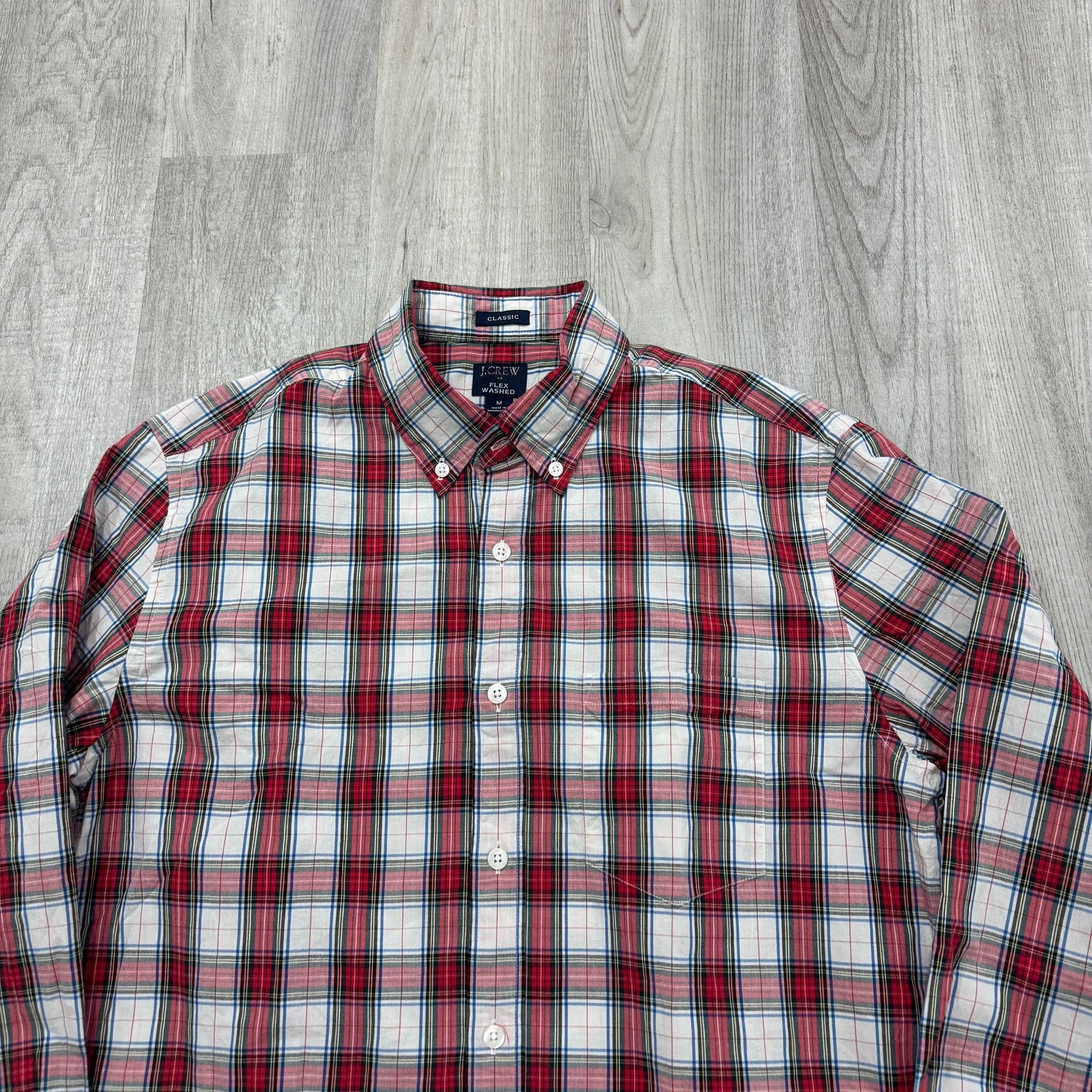 J.Crew J Crew Classic Fit Shirt Mens Medium Red Plaid Check Preppy Size US M / EU 48-50 / 2 - 2 Thumbnail