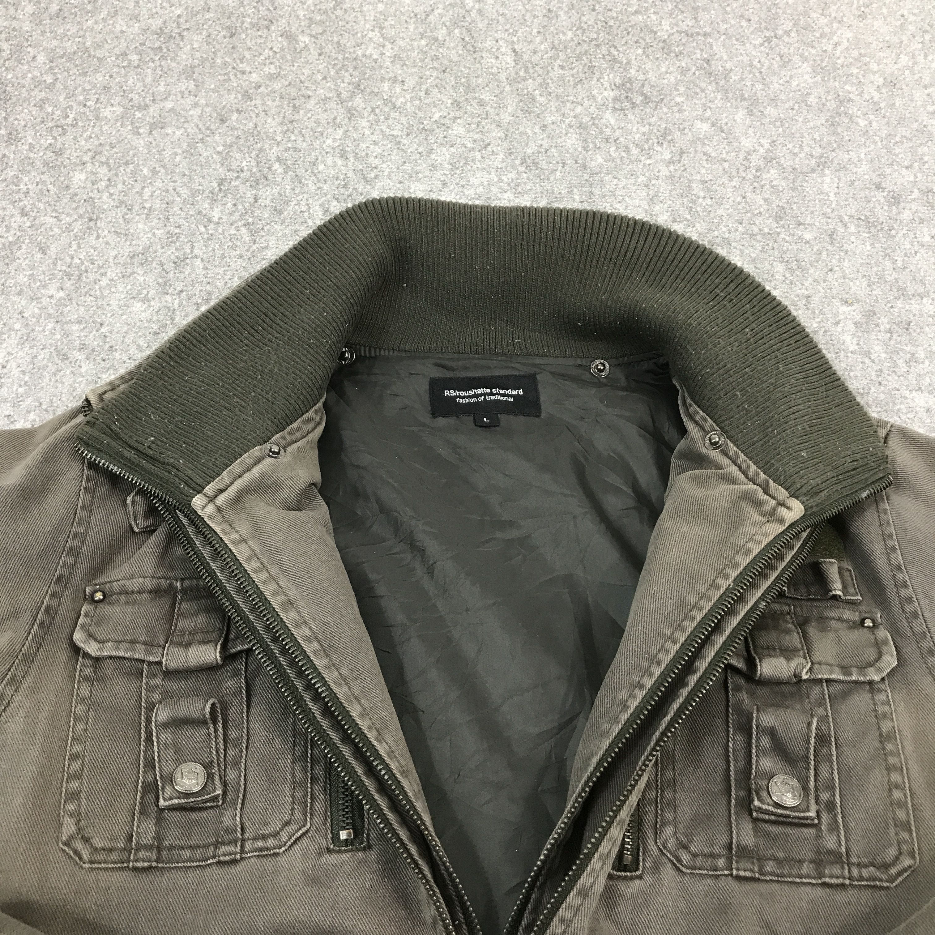 Japanese Brand RS/ROUSHATTE JAPAN STYLE DOUBLE ZIPPER JACKET Size US L / EU 52-54 / 3 - 8 Thumbnail