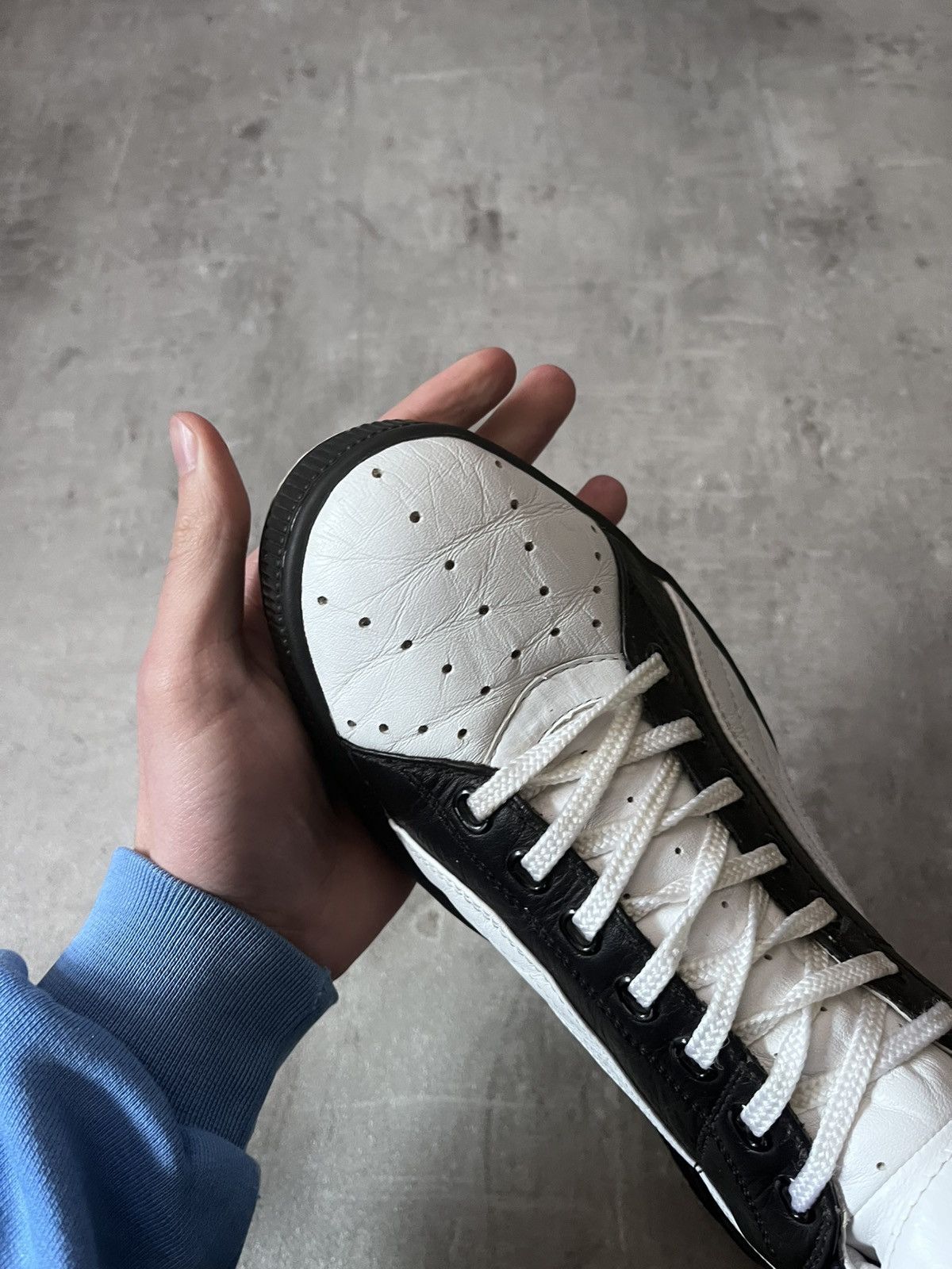Jil Sander × Puma Jil Sander x Puma leather high boots black white Size US 12 / EU 45 - 16 Thumbnail