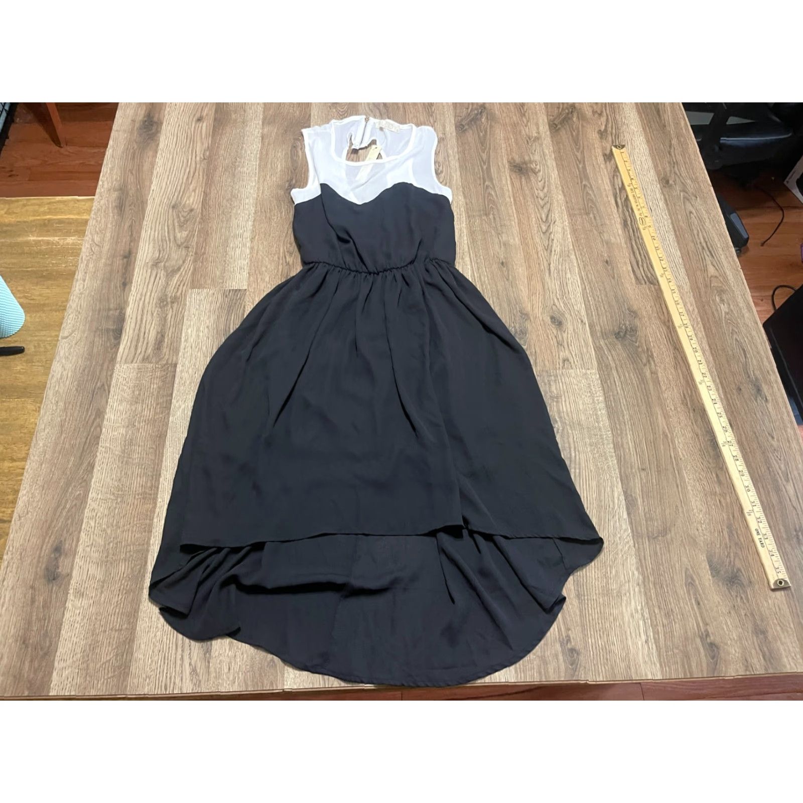 Vintage Malloy Dress Women's Small Black White Sleeveless Hi-Low Back Size S / US 4 / IT 40 - 2 Thumbnail