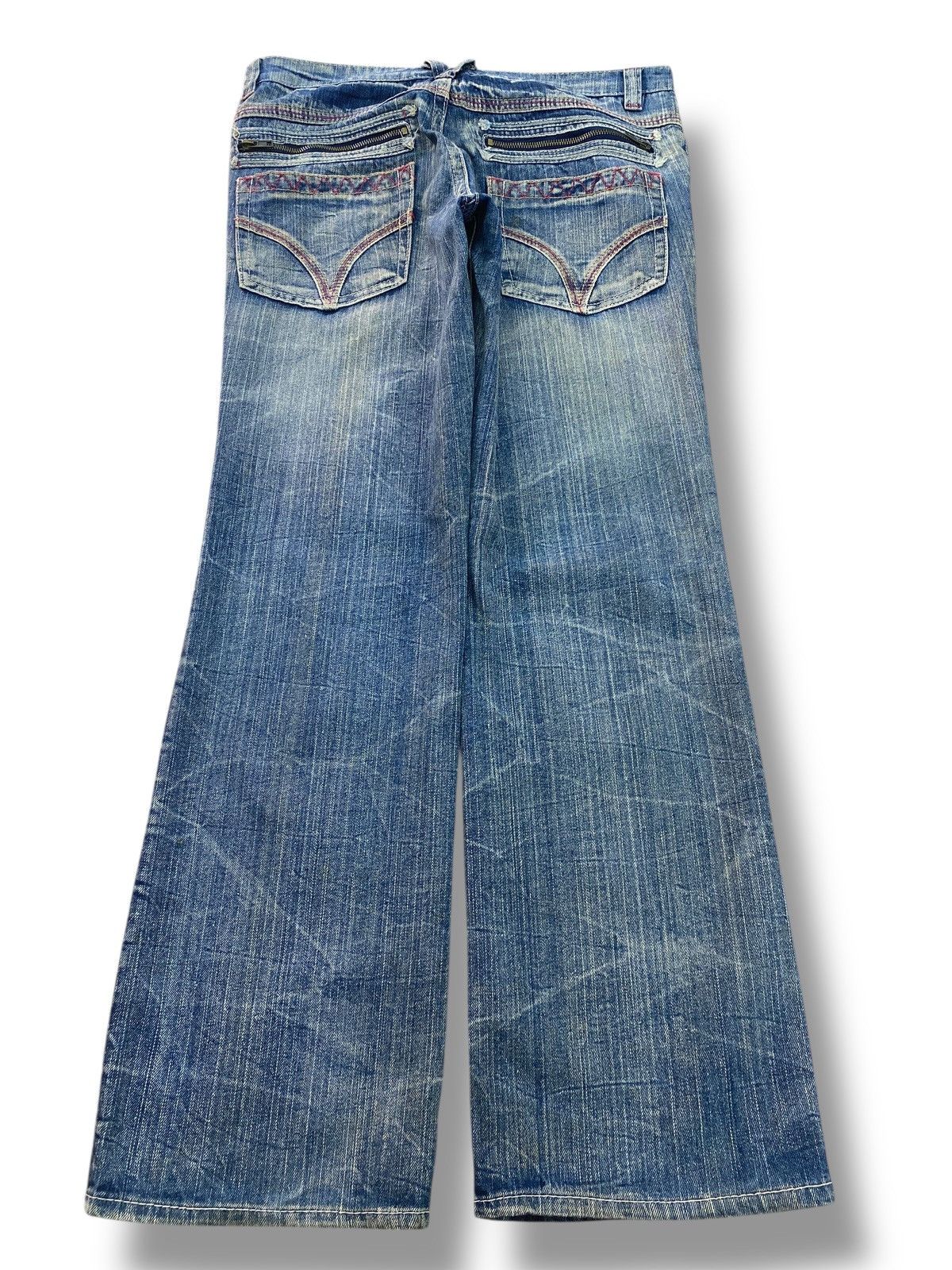 Japanese Brand Japanese Brand Mud Wash Honeycomb Style Straight Leg Jeans Size US 33 - 3 Thumbnail