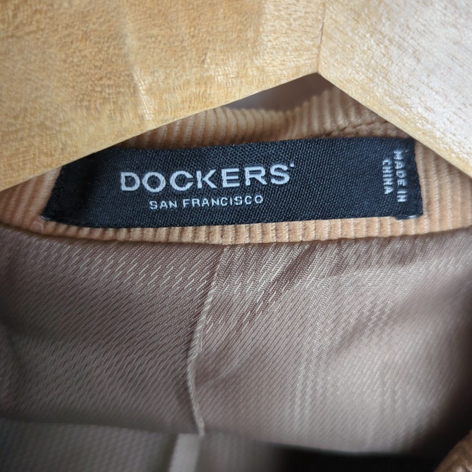 Dockers DOCKERS Blazer Corduroy Sport Coat 46R Mens Tan Khaki Beige 2 Piece Regular Pre-owned Sports Coat Blazer Size 46R - 3 Thumbnail