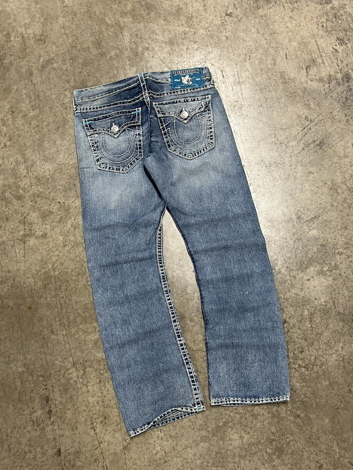 True Religion × Vintage True religion baggy fit denim y2k skater streetwear hype Size US 36 / EU 52 - 2 Thumbnail