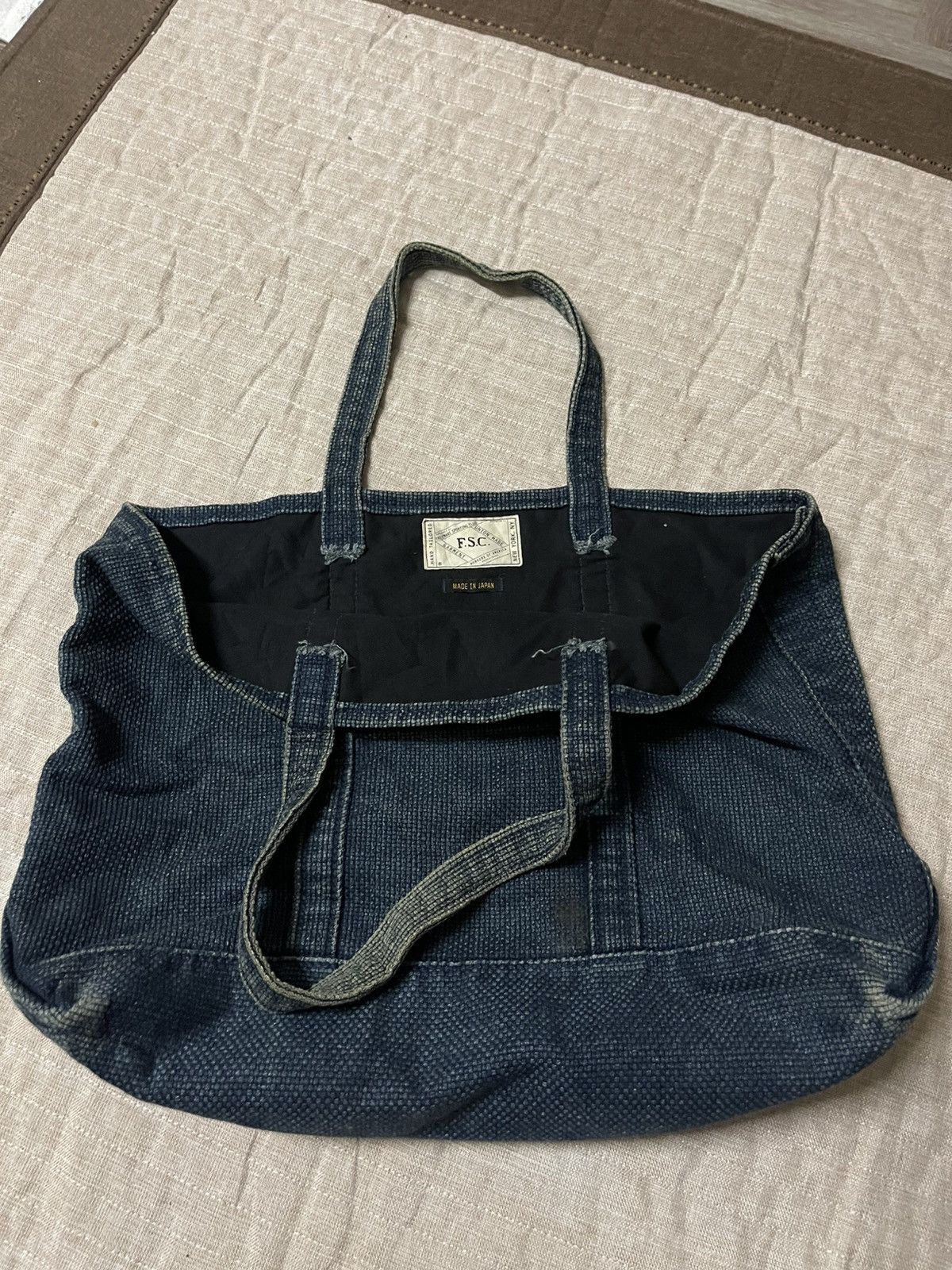 Freemans Sporting Club Freemans sporting club indigo jeans tote bags Size ONE SIZE - 4 Thumbnail