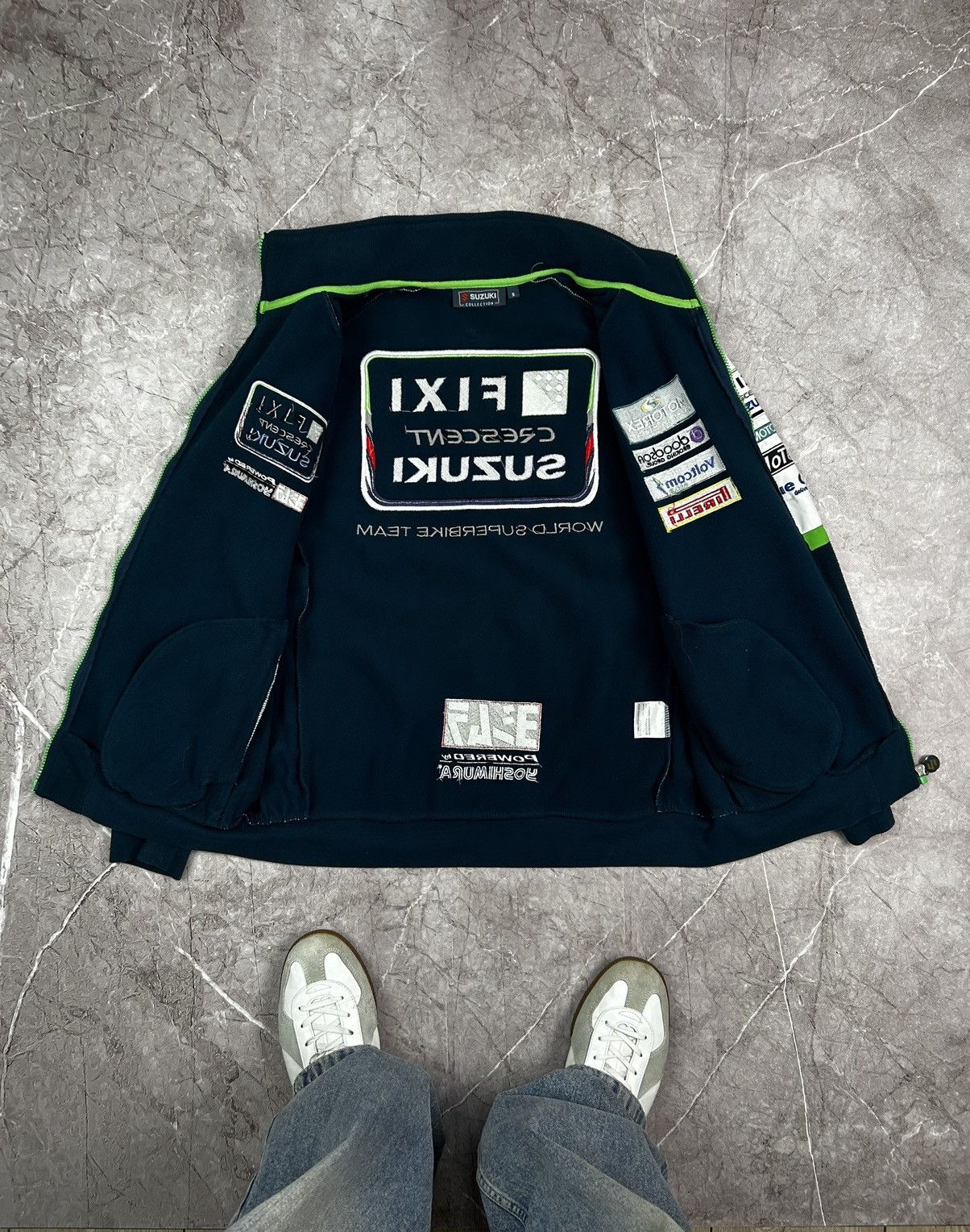 Vintage Vintage y2k Suzuki GSX-R racing team fleece Sherpa jacket Size US S / EU 44-46 / 1 - 3 Thumbnail