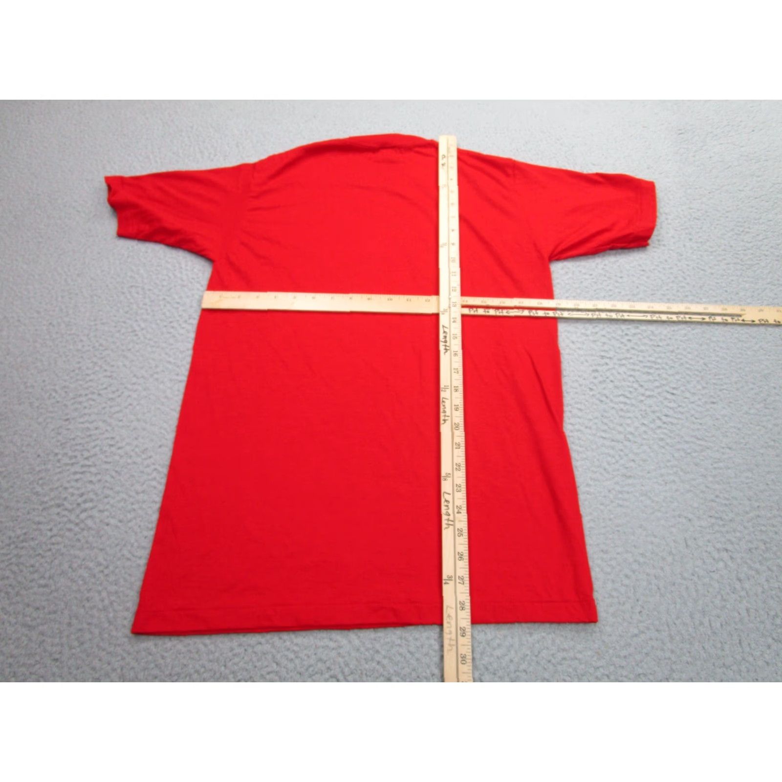 Vintage VINTAGE Sportswear Shirt Mens L red Graphic Print 70s 80s T‑Shirt Crew Neck Short Sleeve Vintage Cowboy Punk 70s People Men's Size US L / EU 52-54 / 3 - 7 Thumbnail
