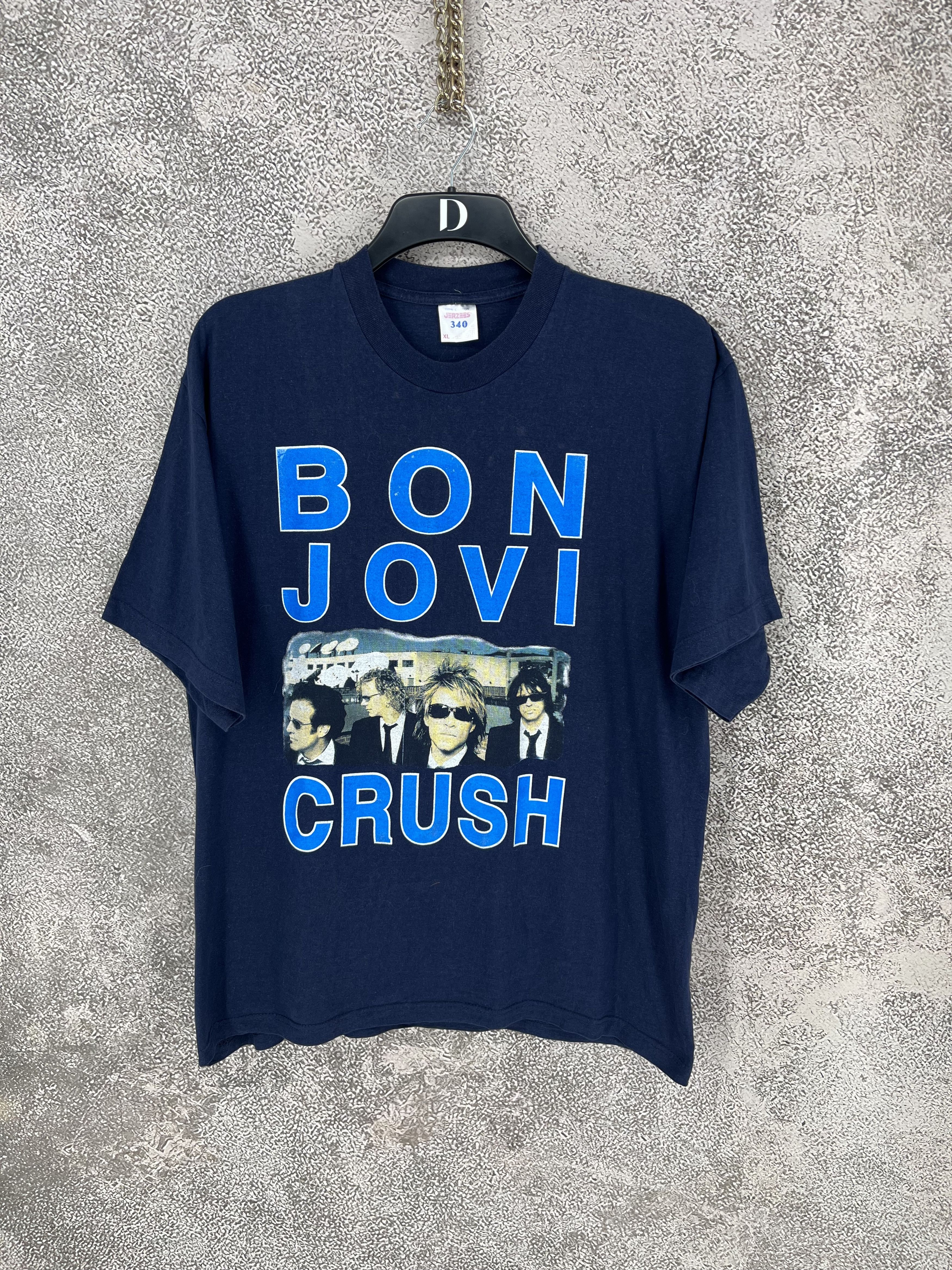 Vintage OFFER💥VINTAGE Y2K BON JOVI "CRUSH TOUR 2000" T SHIRT Size US XL / EU 56 / 4 - 1 Thumbnail