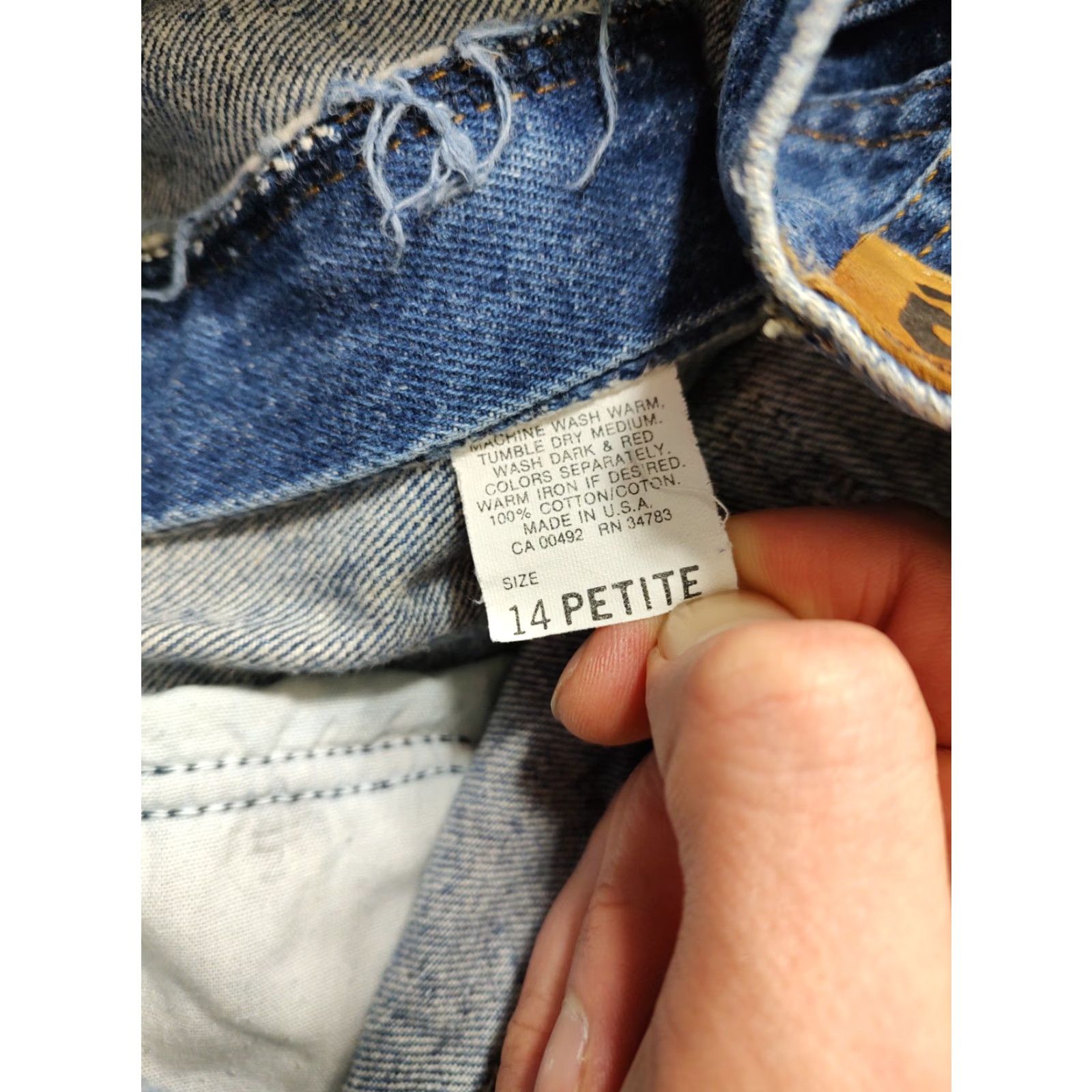 Lee VINTAGE Lee Jeans Blue Denim 26x27 High Rise Mom Tapered 80s 90s USA Womens Size 26" / US 2 / IT 38 - 5 Thumbnail