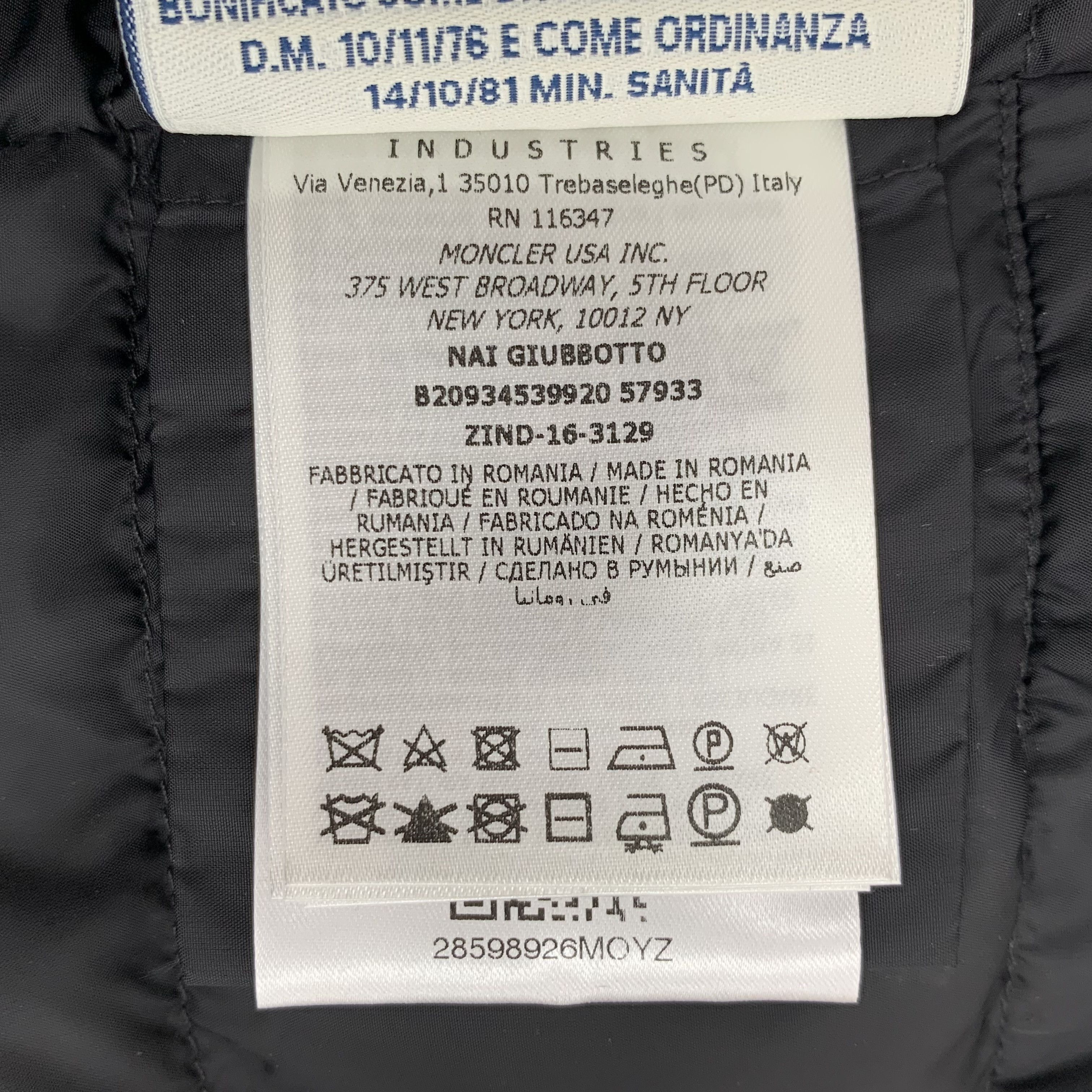 Moncler Moncler Nai Down Jacket Colorblock with Fur Trim (XS) Size XS / US 0-2 / IT 36-38 - 7 Thumbnail