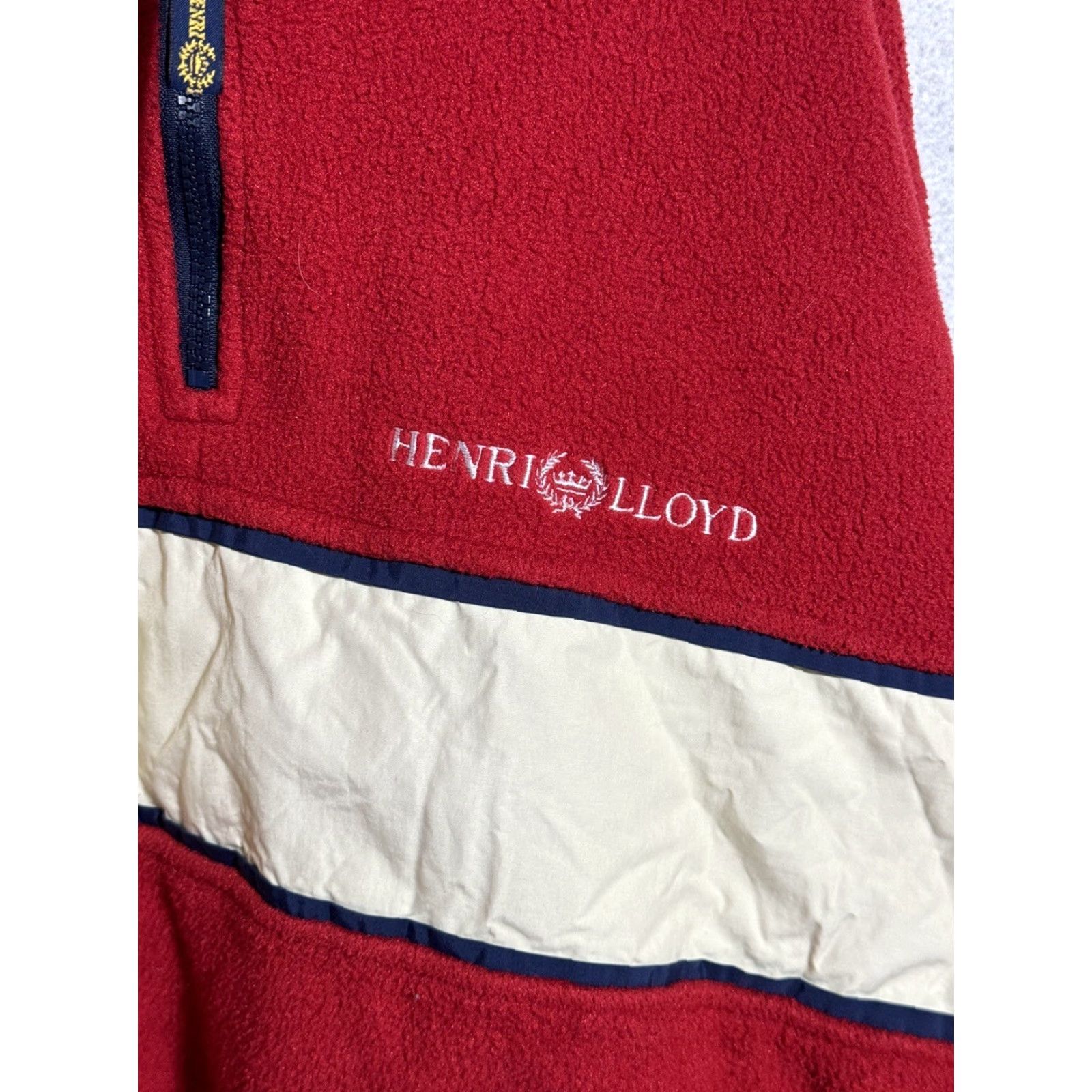 Henri Lloyd VINTAGE Henri Lloyd Red 1/4 Zip Fleece Jacket M Men Regular 90s Outdoor Embroidered Logo England Polyester Size US M / EU 48-50 / 2 - 2 Thumbnail