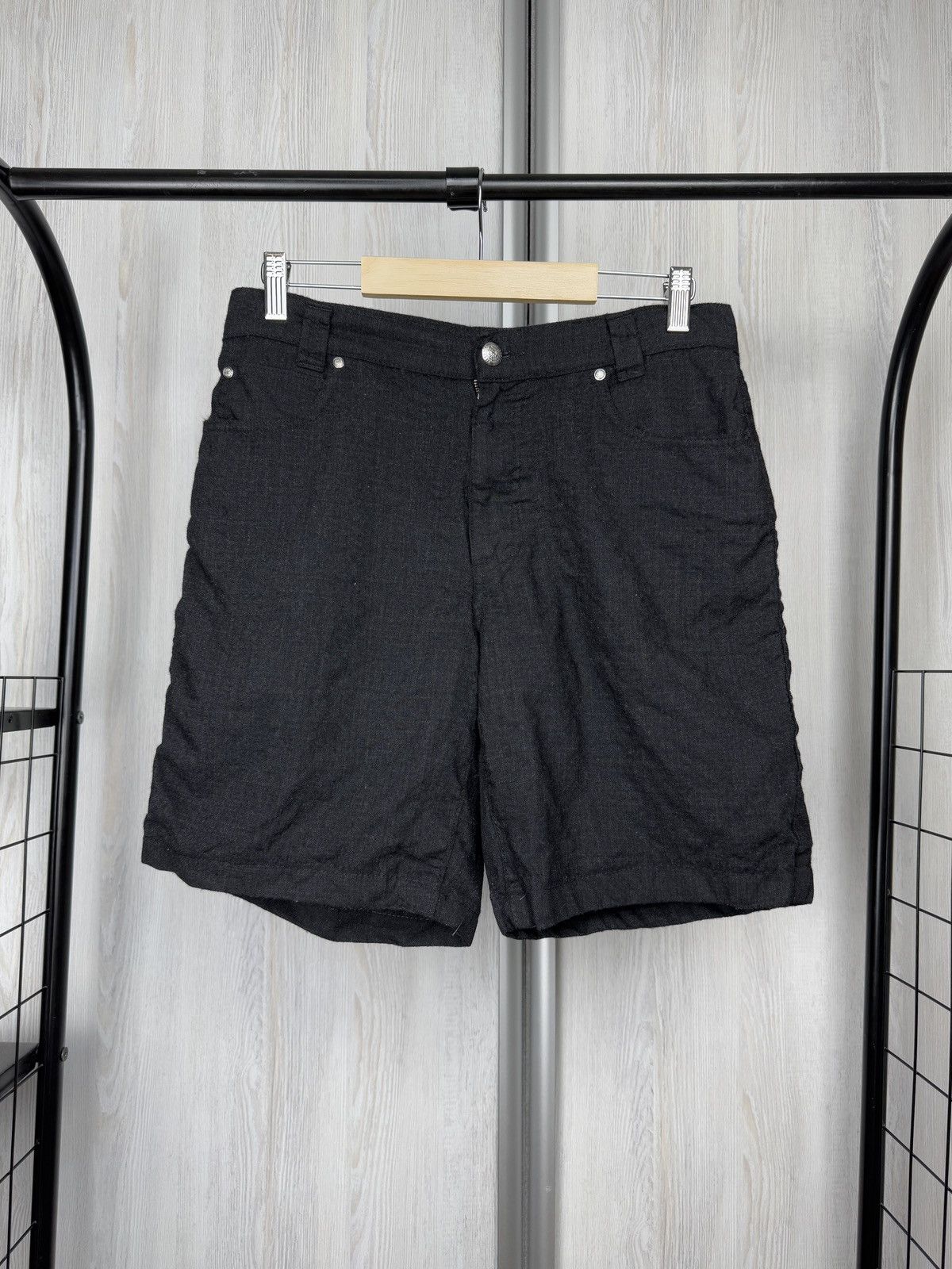 Versace Versace Classic v2 dark grey vintage unisex wool shorts 32 Size 32" / US 10 / IT 46 - 1 Thumbnail