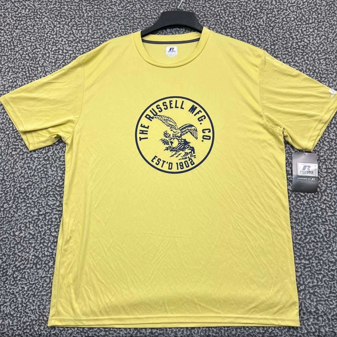 Russell Athletic Russell Athletic Shirt Men Yellow Short Sleeve Crew Neck XL Size US XL / EU 56 / 4 - 1 Thumbnail