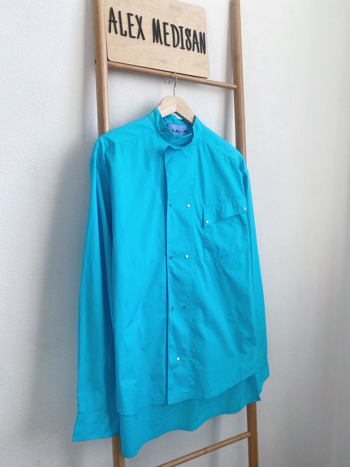 H&M × Mugler × Thierry Mugler Mugler x H&M Double-breasted Poplin Shirt Size М Size US M / EU 48-50 / 2 - 6 Thumbnail