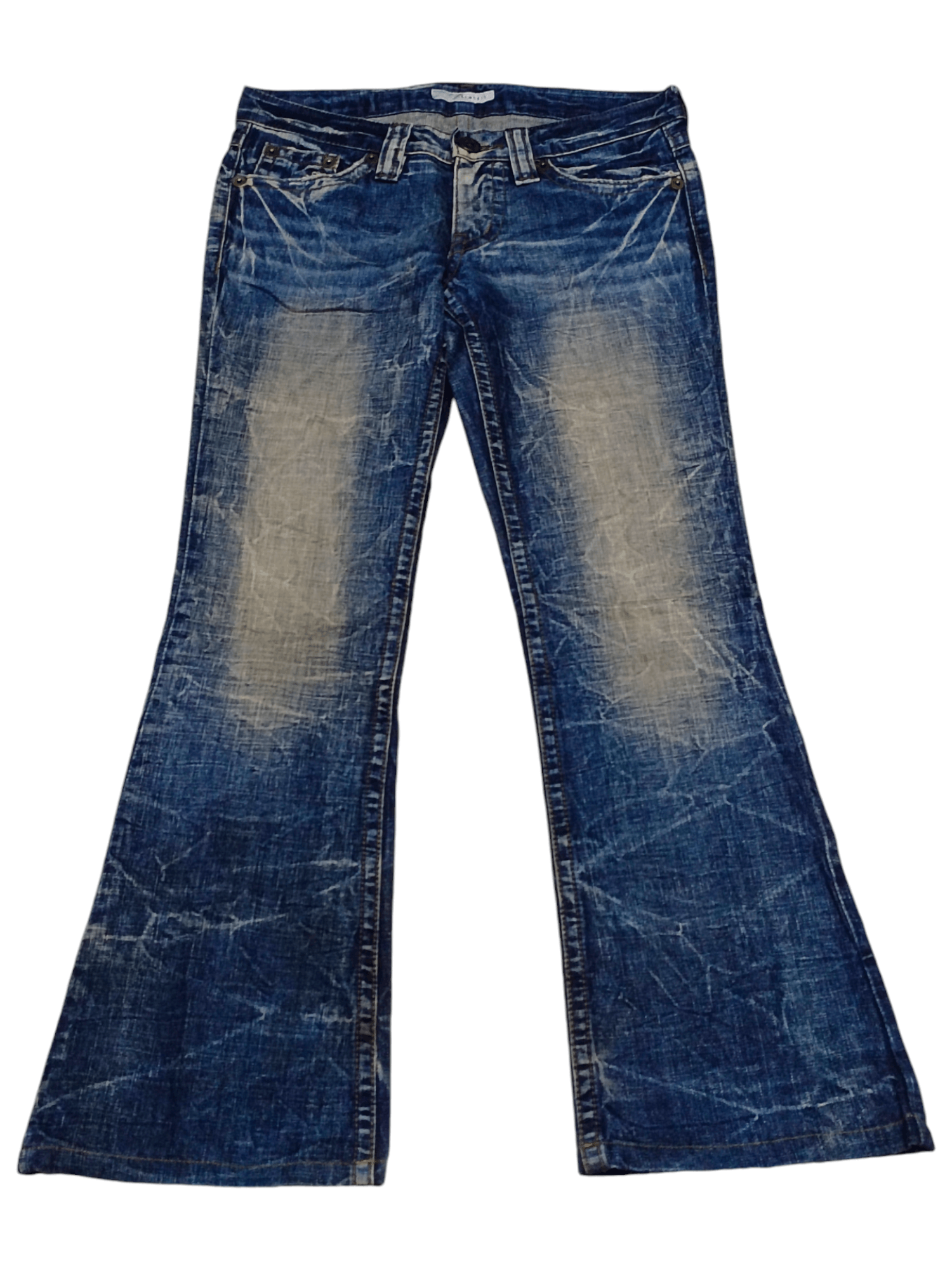 If Six Was Nine Japanese 2Yk Flare Distressed Jeans Size US 30 / EU 46 - 1 Thumbnail