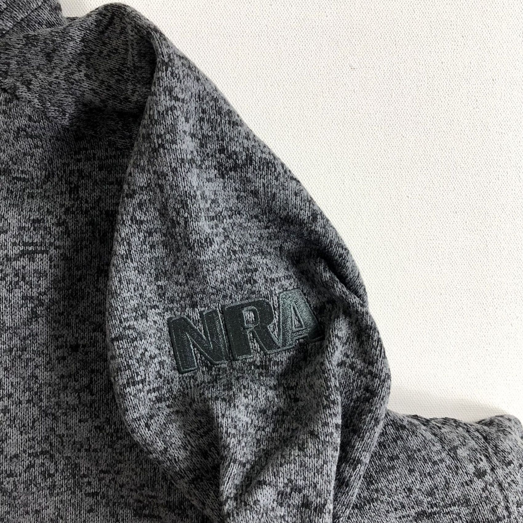 Vintage NRA 2XL Pullover Jacket 1/4 Zip Black Gray Logo Mock Neck Mens Activewear Jacket Size US XXL / EU 58 / 5 - 4 Thumbnail