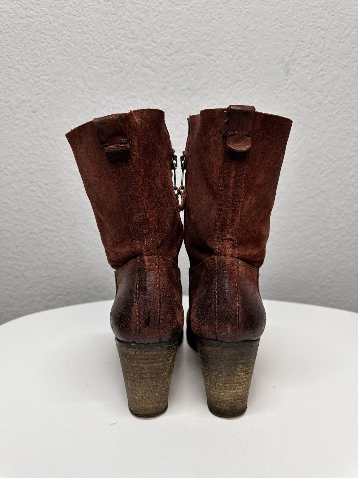 A.S.98 Lavorazione Artigiana Red Suede Leather Boots Women’s 37 Size US 7 / IT 37 - 5 Thumbnail