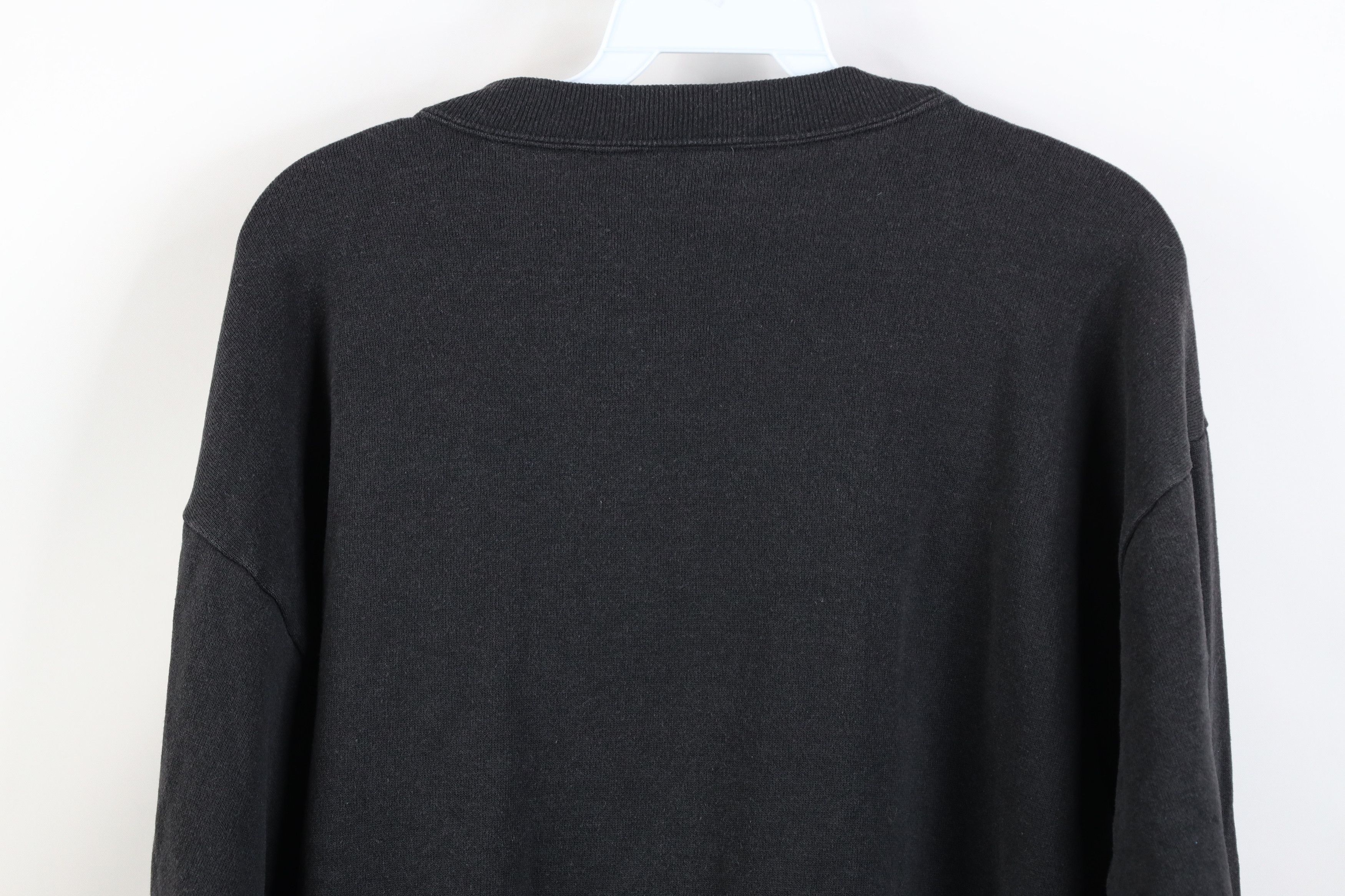 Vintage Vintage 70s Streetwear Blank Crewneck Sweatshirt Black USA Size L / US 10 / IT 46 - 11 Thumbnail