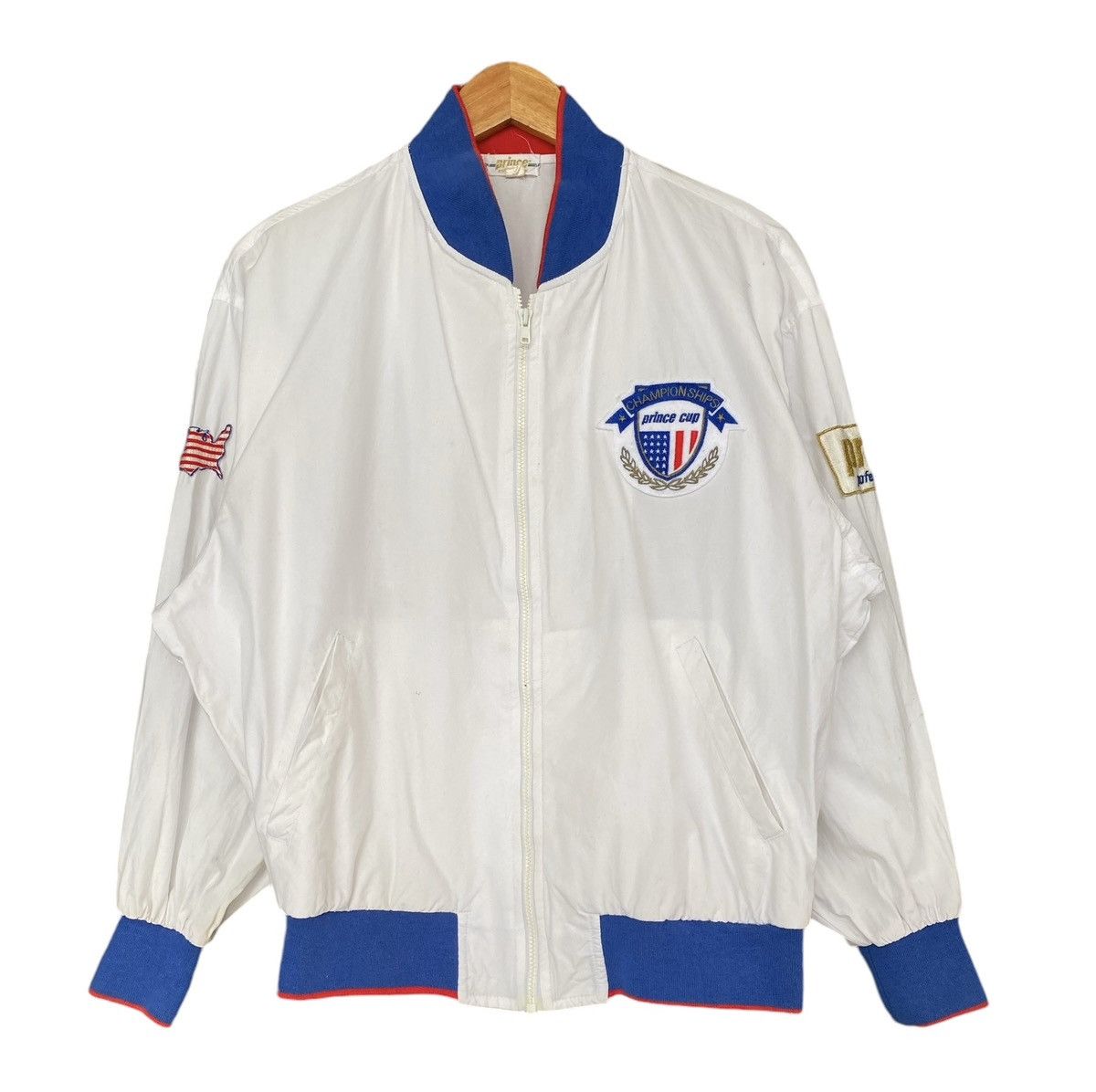Vintage Vtg 90s PRINCE Cotton Zipper Jacket Size US L / EU 52-54 / 3 - 3 Thumbnail