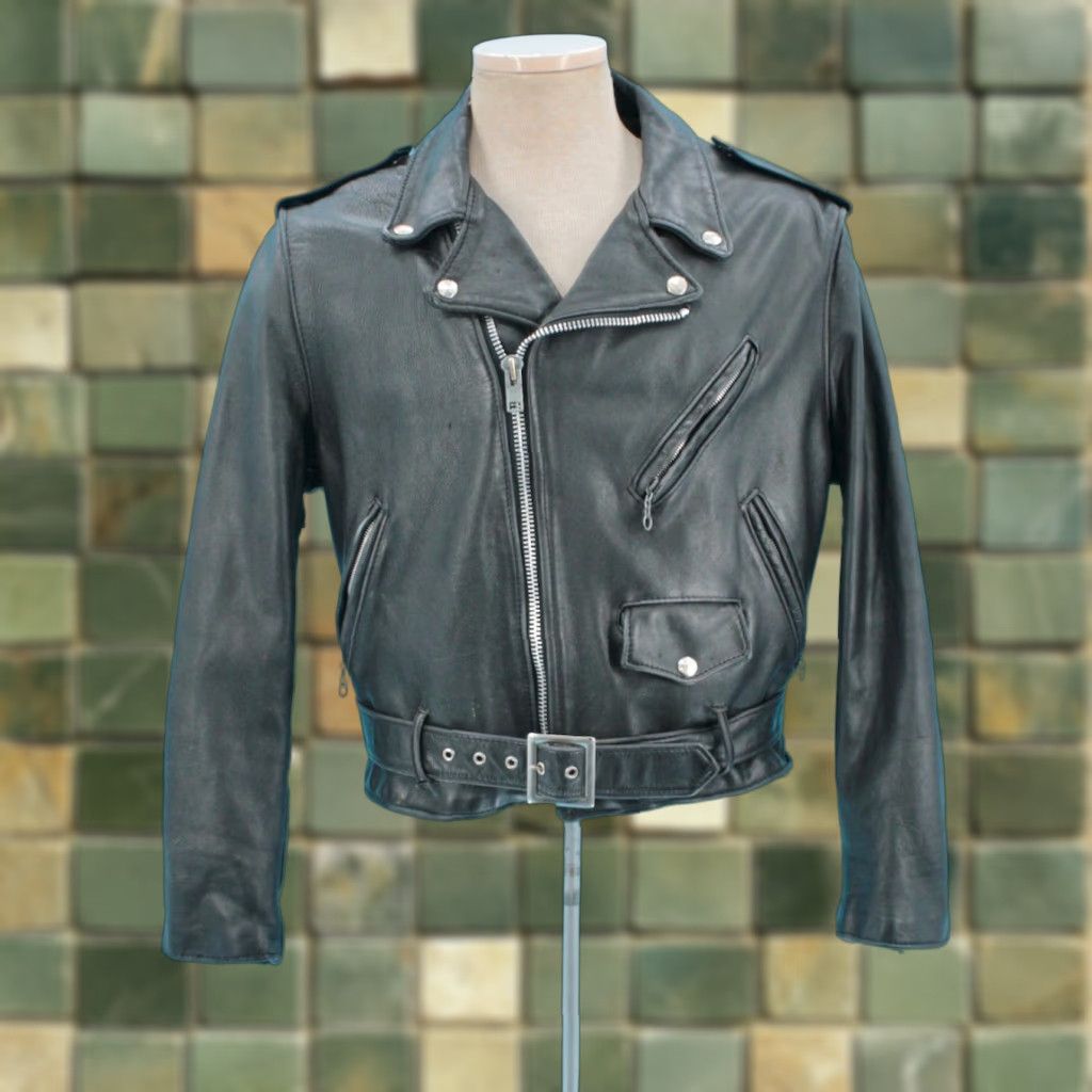 Schott Schott NYC Men’s VTG Black Leather Perfecto Motorcycle Jacket Sz S/M Shirt? Size US S / EU 44-46 / 1 - 1 Thumbnail