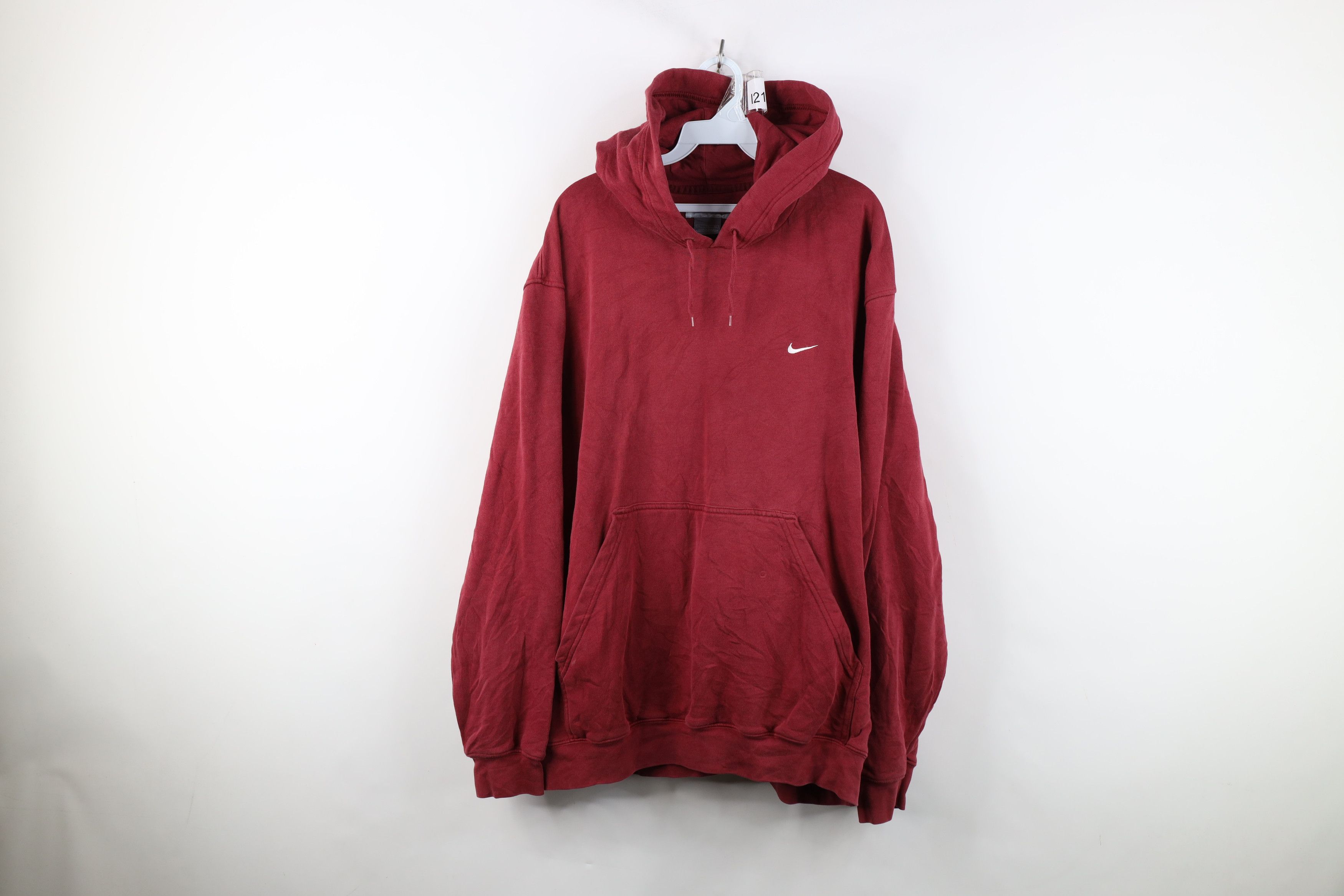 Nike Vintage Y2K Nike Scott Mini Swoosh Hoodie Sweatshirt Red Size US XL / EU 56 / 4 - 1 Thumbnail