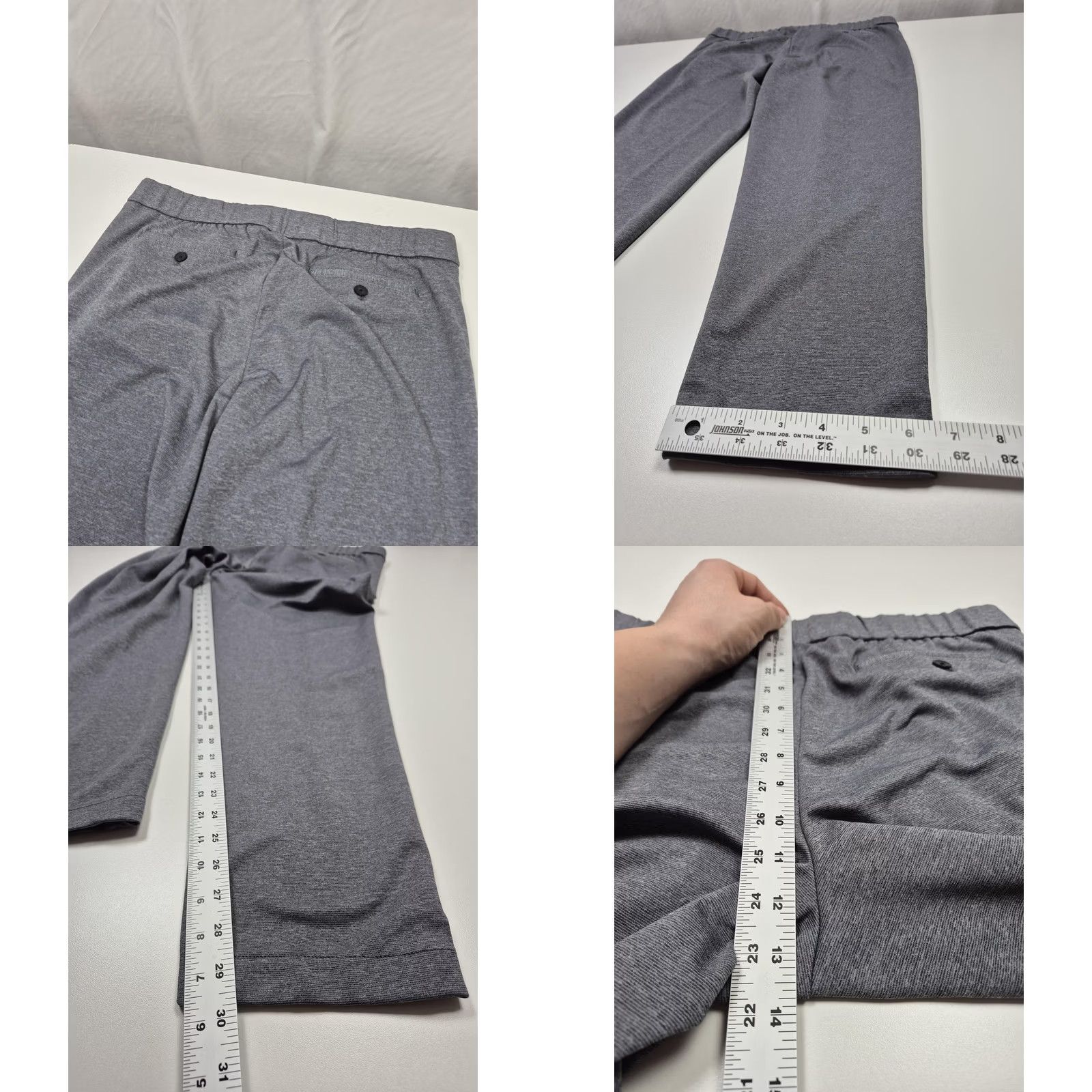 Bonobos Bonobos Sweatpants Mens Large Gray Elastic Waist Zip Fly Pockets Casual Knit Polyester Straight Front Size US 33 - 8 Thumbnail