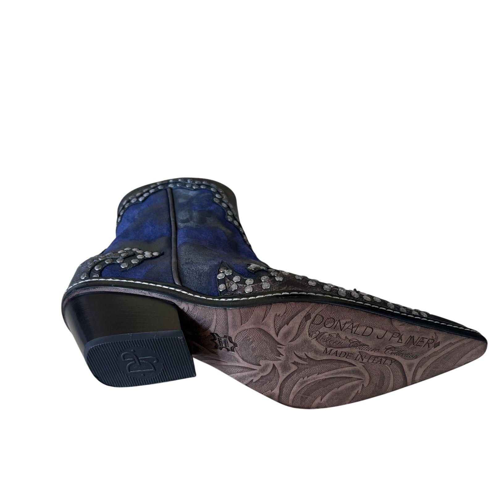 Donald Pliner Donald Pliner Western Suede Metallic Leather Boot $625 NWT Size US 6 / IT 36 - 8 Thumbnail