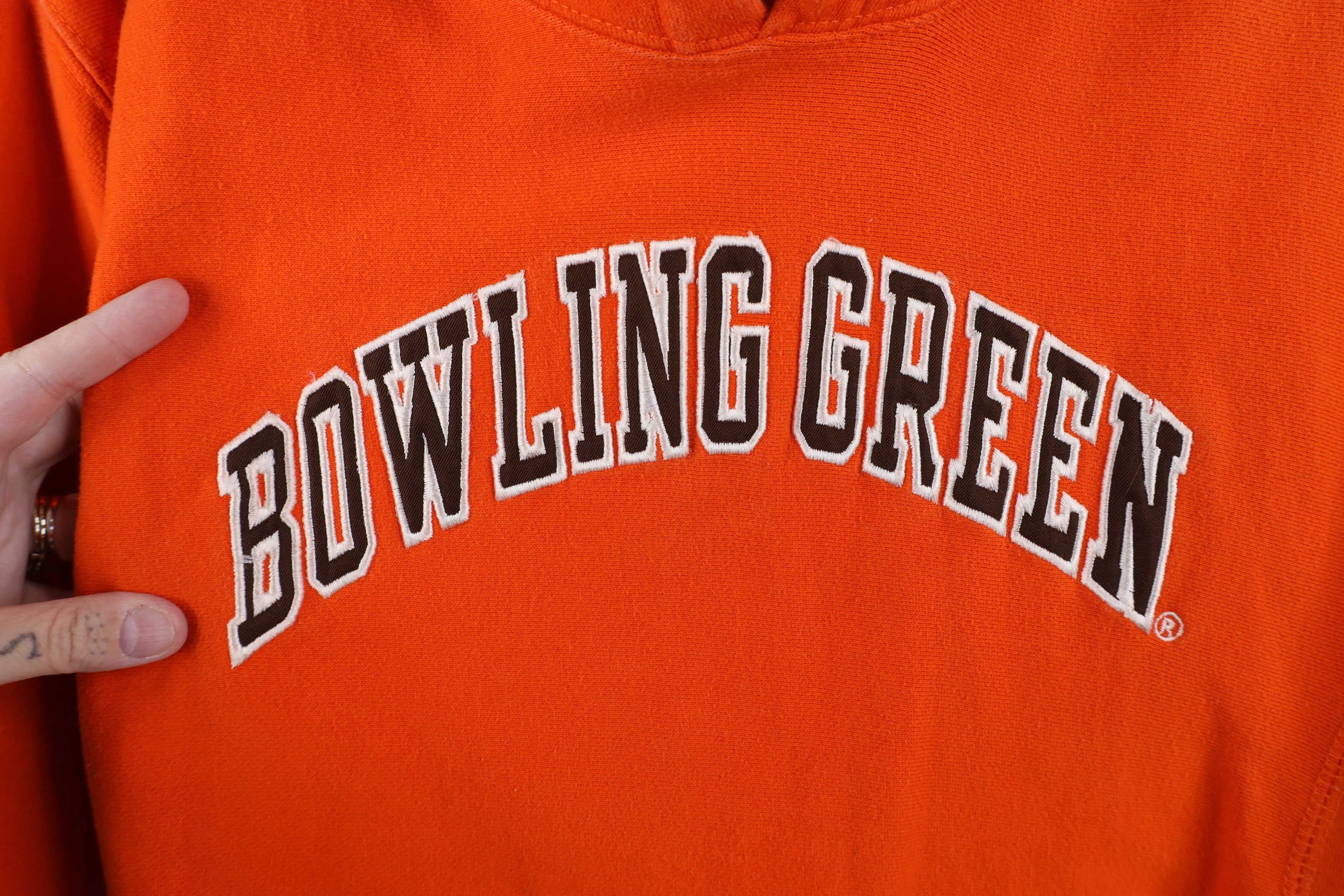 Vintage Vintage 90s Green State University Heavyweight Hoodie Orange Size XS / US 0-2 / IT 36-38 - 4 Thumbnail