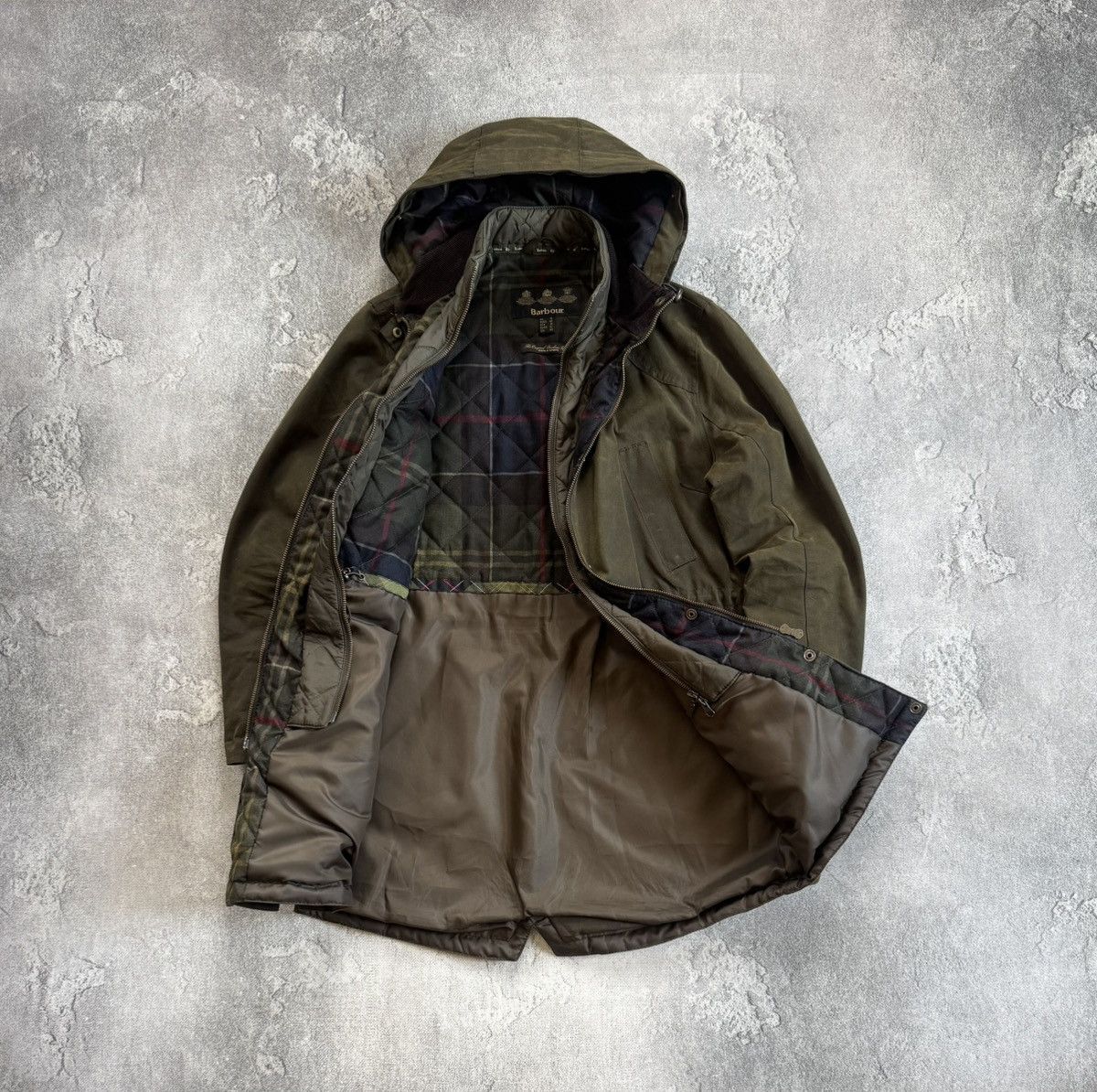 Barbour Barbour UK14/US10/EUR40 thrunton wax jacket waxed coat parka Size L / US 10 / IT 46 - 4 Thumbnail