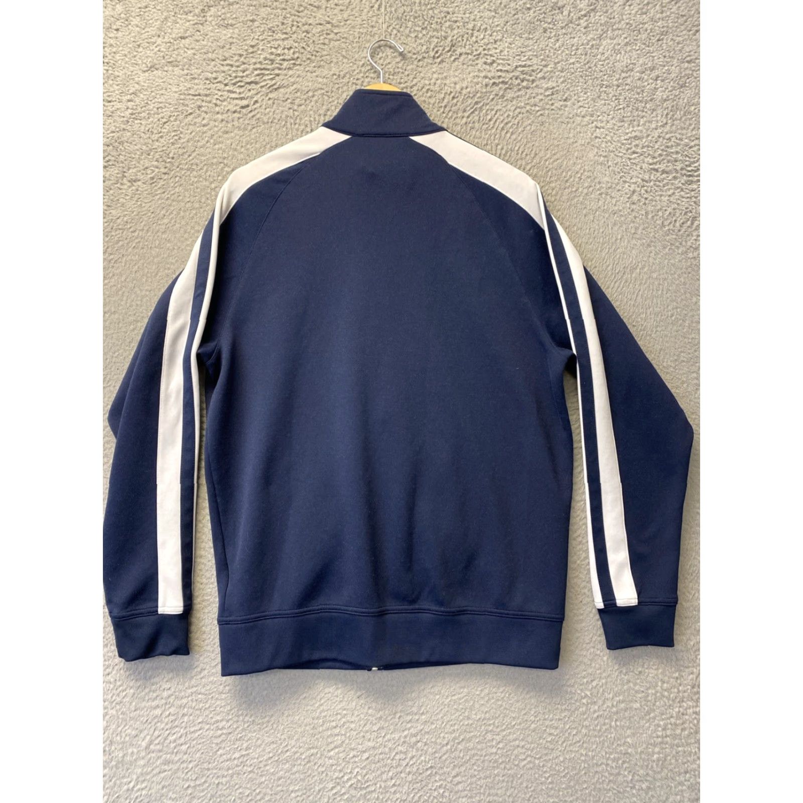 Nike VINTAGE Nike Jacket Mens Size L Zip Navy White Slim Windbreaker Size US L / EU 52-54 / 3 - 7 Thumbnail