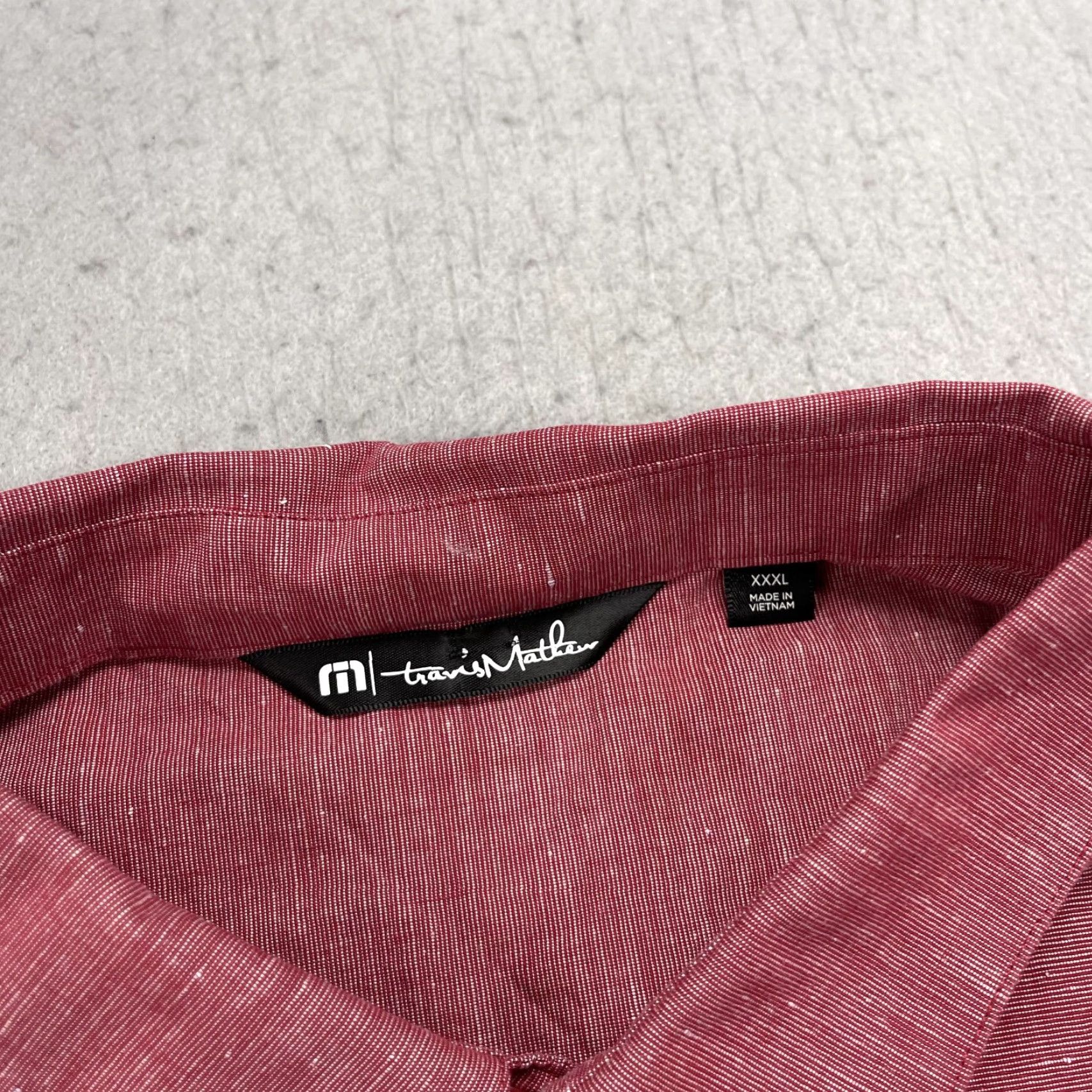 TravisMathew Travis Mathew Shirt Mens 3XL Red Button-Up Casual Cotton Camp Short Sleeve Classic Colorful Studebaker Size US XXL / EU 58 / 5 - 3 Thumbnail