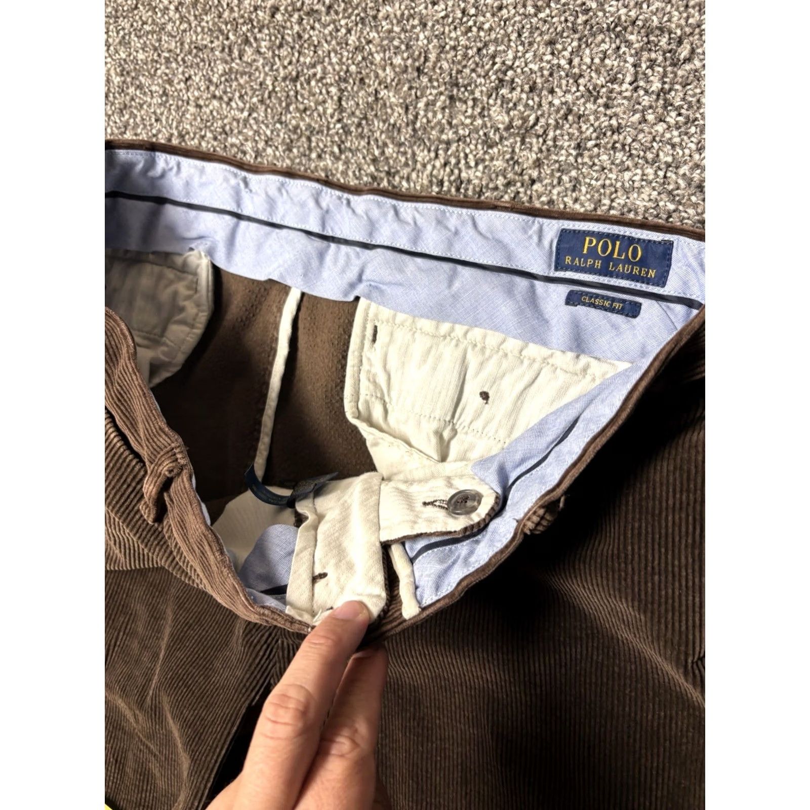 Polo Ralph Lauren Polo Ralph Lauren Corduroy Pants Mens 35x29 Brown Chino Classic Fit Straight Leg Slacks Pants Mens Brown Corduroy Straight Leg Classic Fit 35x29 Pants Size US S / EU 44-46 / 1 - 6 Thumbnail