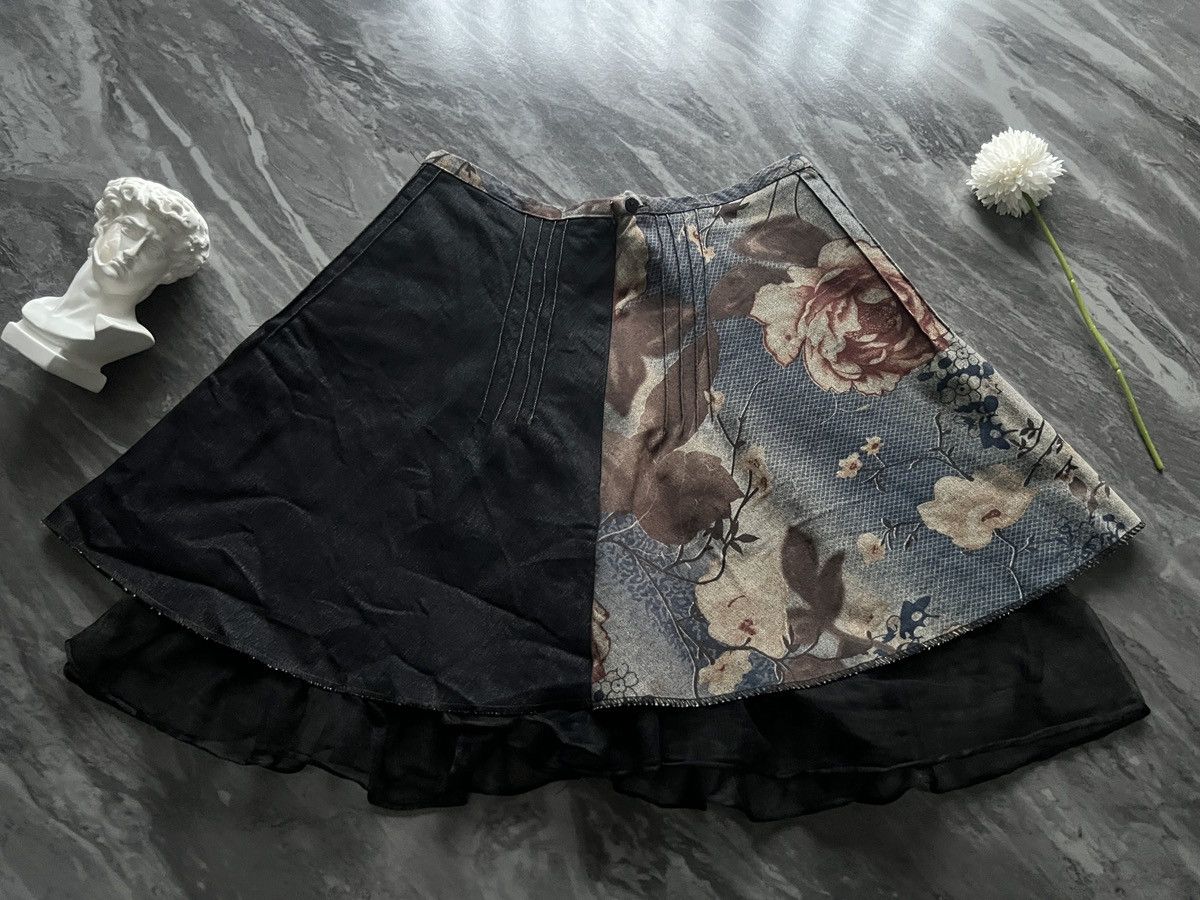 Morgan De Toi Morgan De Toi : Skirt Two Layer Denim Rare Pattern Size 26" / US 2 / IT 38 - 2 Thumbnail
