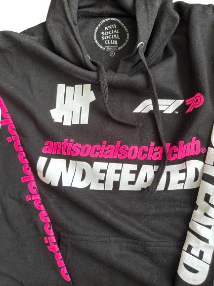 Anti Social Social Club Anti Social Social Club x UNDEFEATED x F1® Hoodie – Black Size US M / EU 48-50 / 2 - 2 Thumbnail