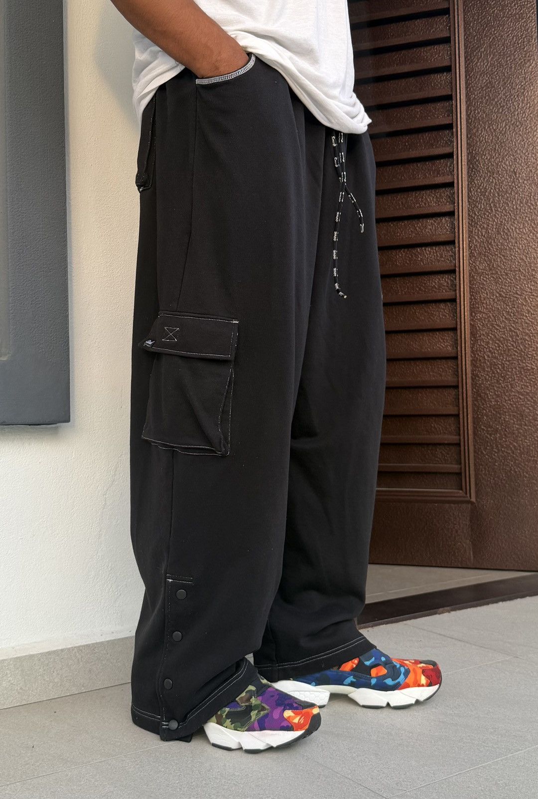Triple 5 Soul SOUL Black Baggy Cargo Sweatpants Size US 36 / EU 52 - 3 Thumbnail