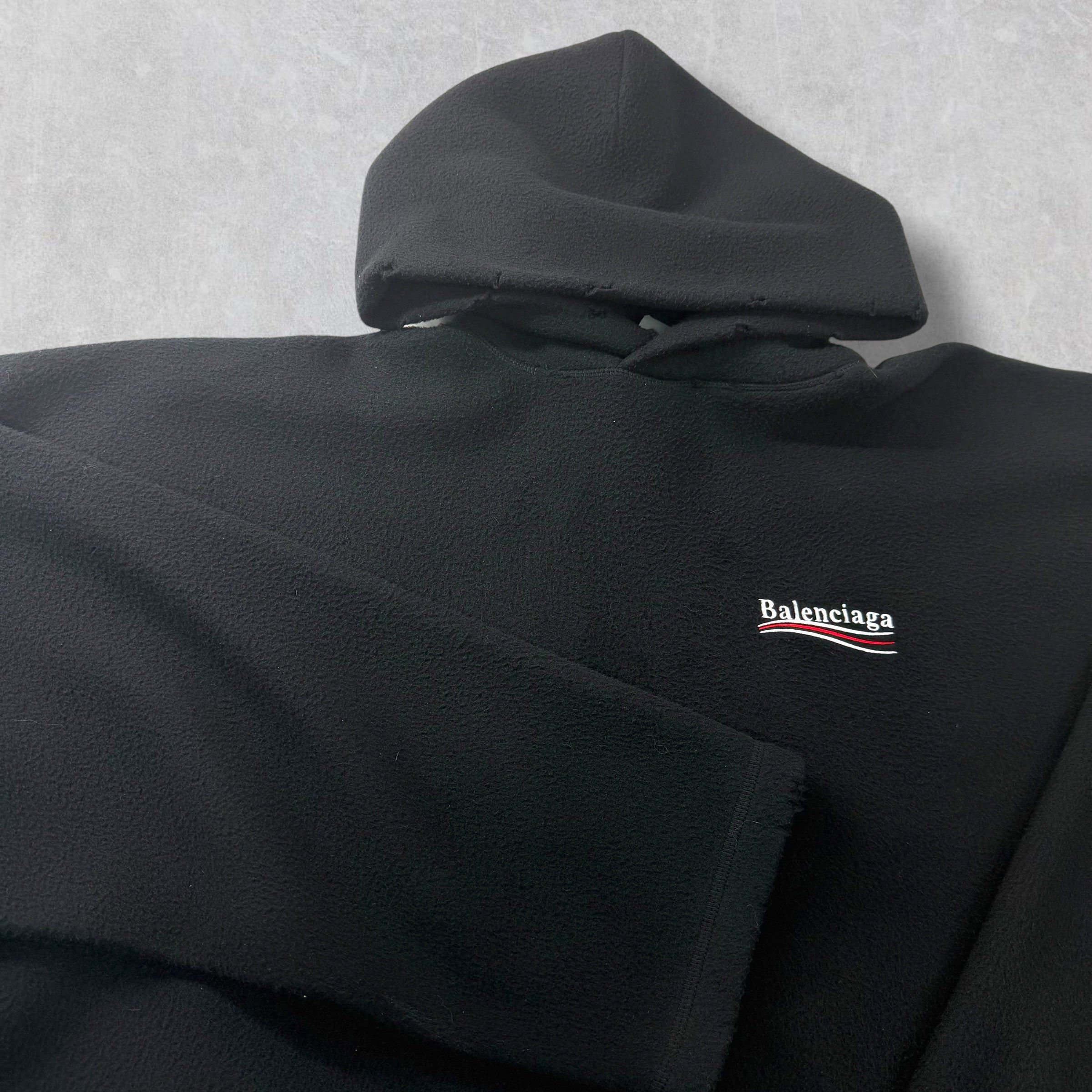 Balenciaga Balenciaga Political Embroidered Logo Fleece Hoodie M (XXXL) Size US XL / EU 56 / 4 - 3 Thumbnail