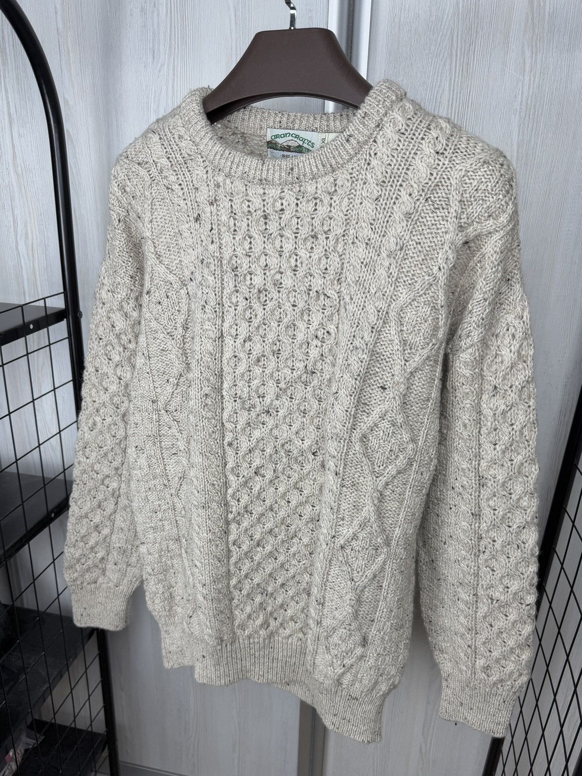 Aran Crafts Aran Crafts Ireland 100% Wool Intricate Cable Knit Sweater Size US XL / EU 56 / 4 - 6 Thumbnail