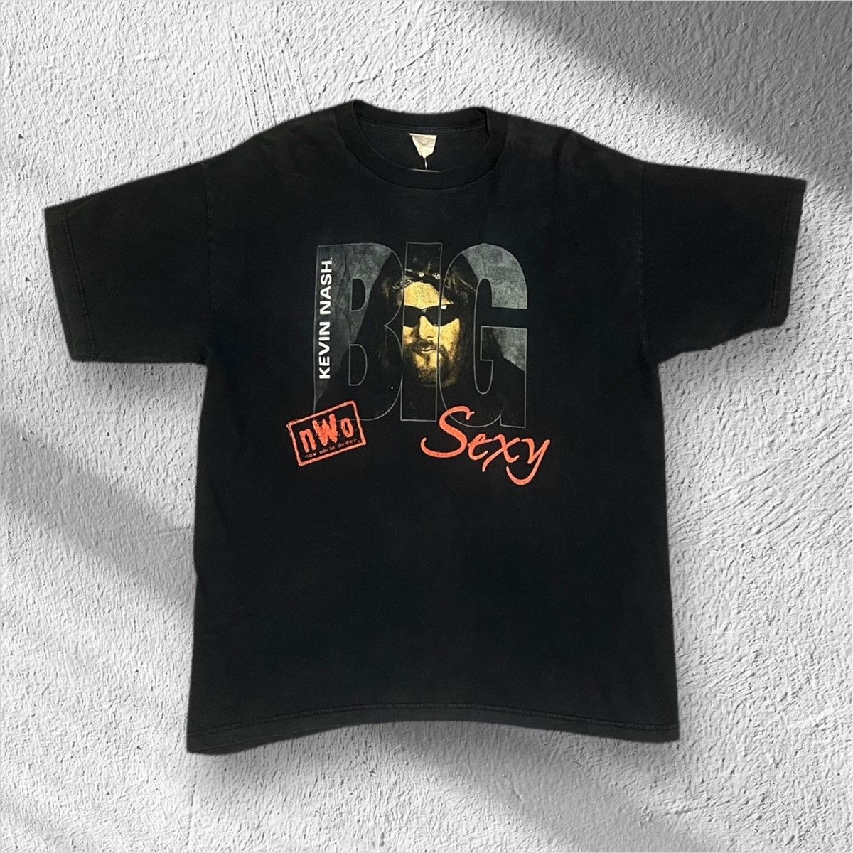 WWF Vintage 90s Kevin Nash NWO Big Sexy Shirt Large Size US L / EU 52-54 / 3 - 1 Thumbnail