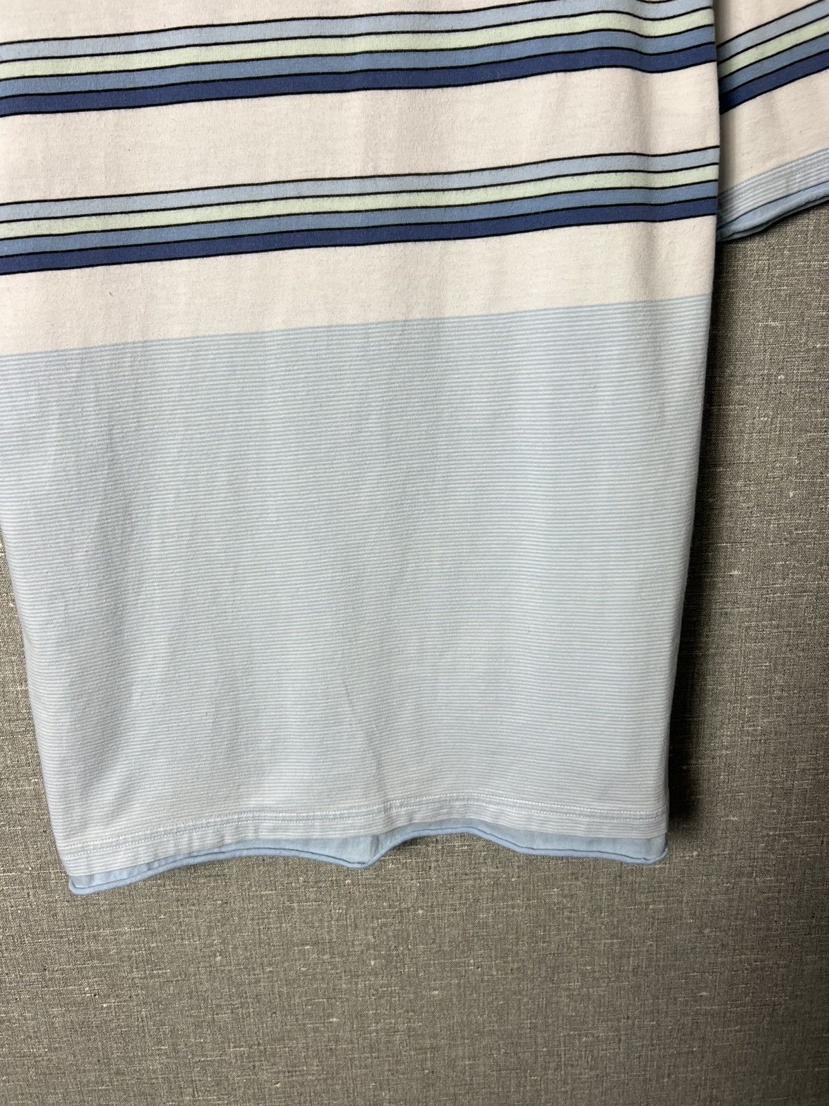 Vintage × Yves Saint Laurent Rare Yves Saint Laurent Striped Tee Embroidered Small Logo Size US M / EU 48-50 / 2 - 17 Thumbnail