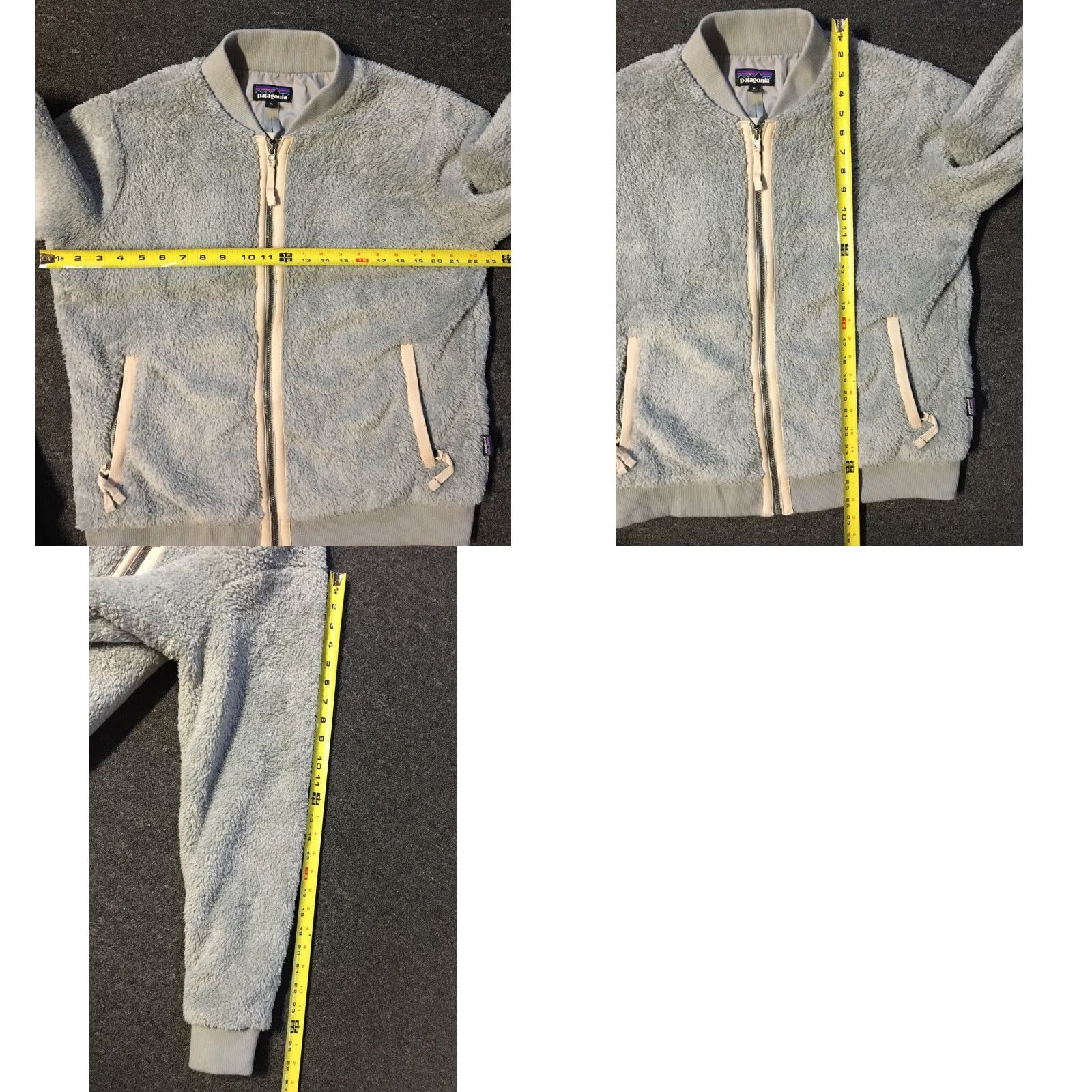 Patagonia VINTAGE Patagonia Fuzzy Fleece Teddy Bear Furry Jacket XL Sherpa Snow Hiking Ski Gray Womens Bomber Jacket 90s Size XL / US 12-14 / IT 48-50 - 8 Thumbnail