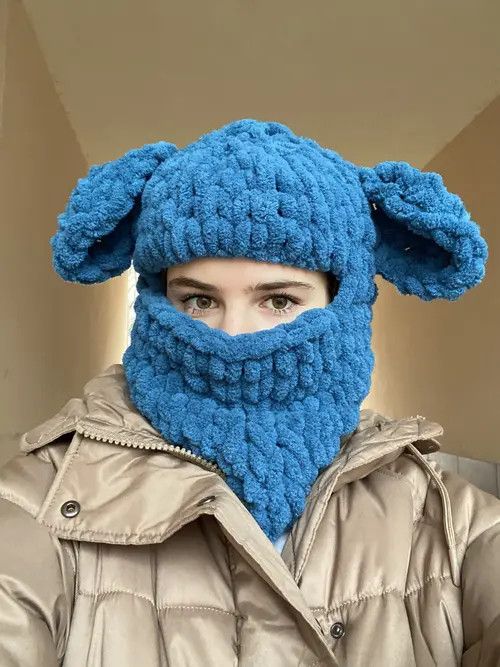 Handmade Handmade Knitted Balaclava Teddy Bear style ck205w39nyc Size ONE SIZE - 6 Thumbnail