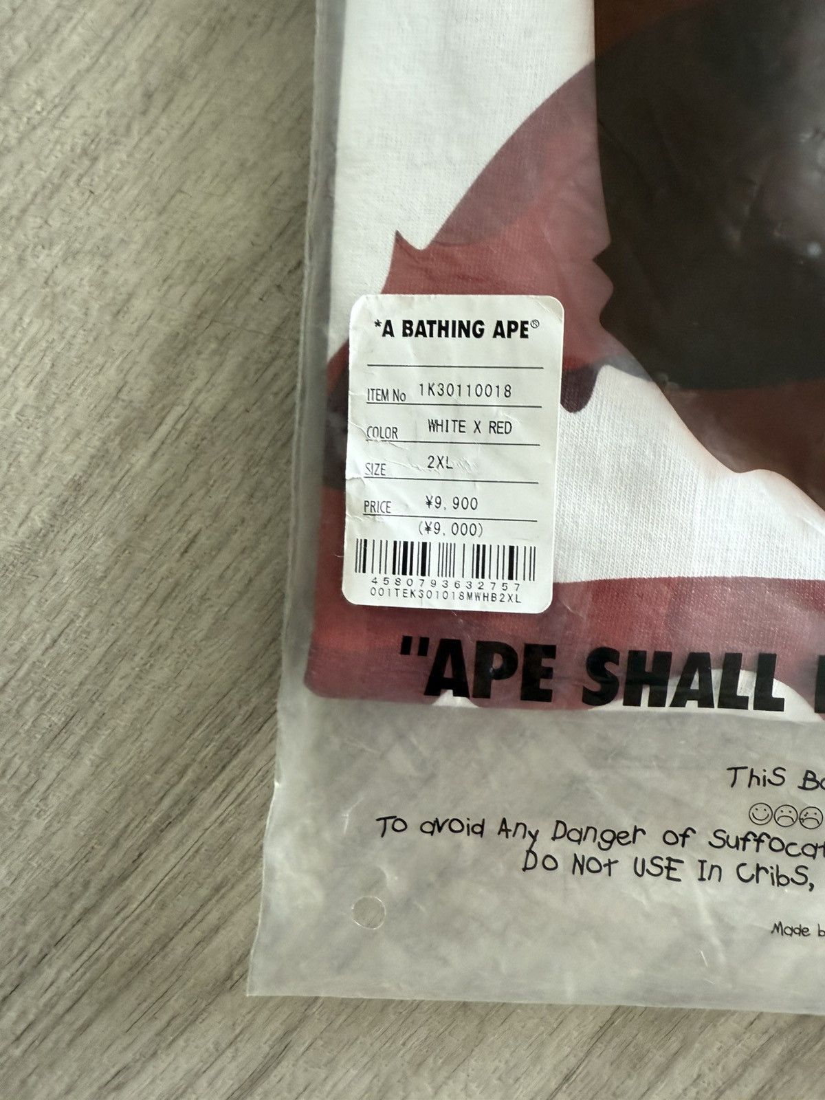Bape Bape Ape Head Tee Size US XXL / EU 58 / 5 - 12 Thumbnail