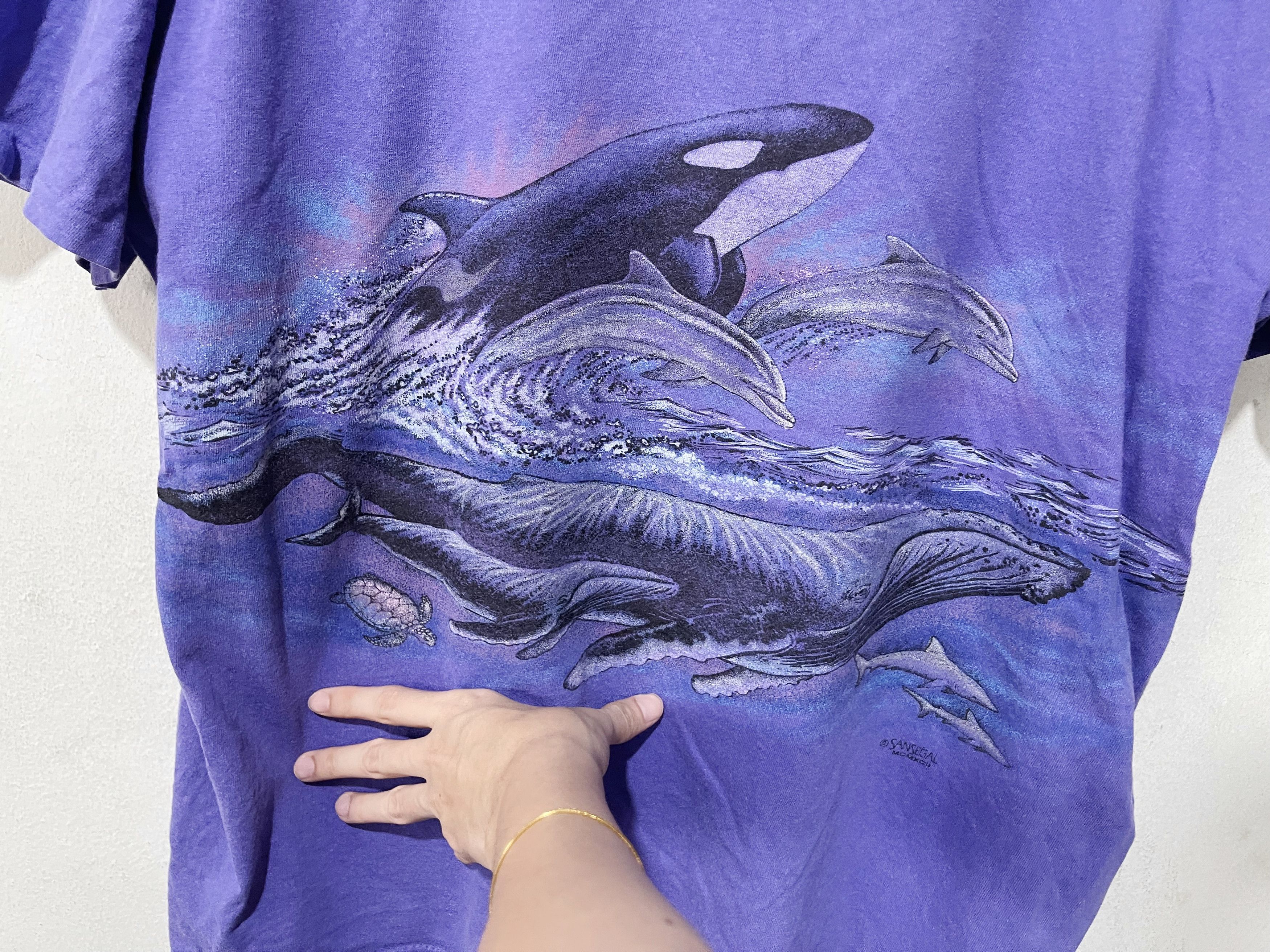 Vintage Vintage 90s Dolphin Shirt Size US XL / EU 56 / 4 - 4 Thumbnail