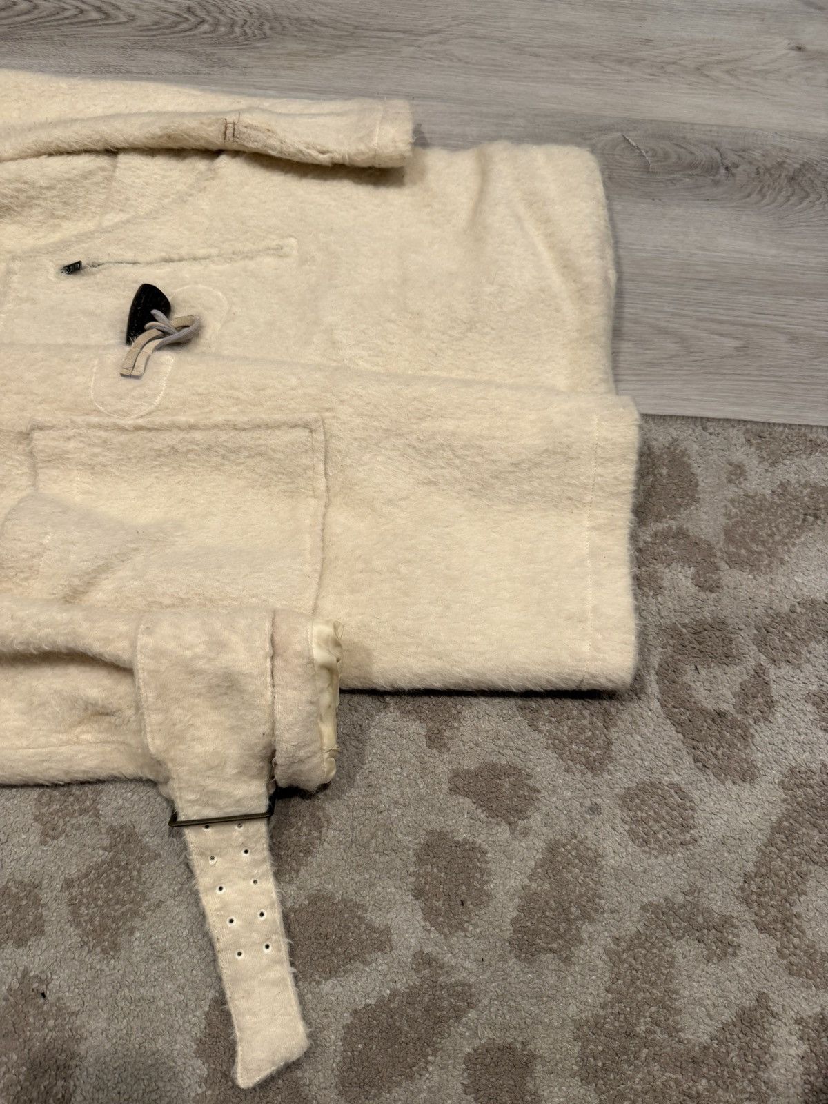 Le Grande Bleu (L.G.B.) lgb fox fur alpaca wool duffle coat/dx 06203f!! Size US S / EU 44-46 / 1 - 2 Thumbnail